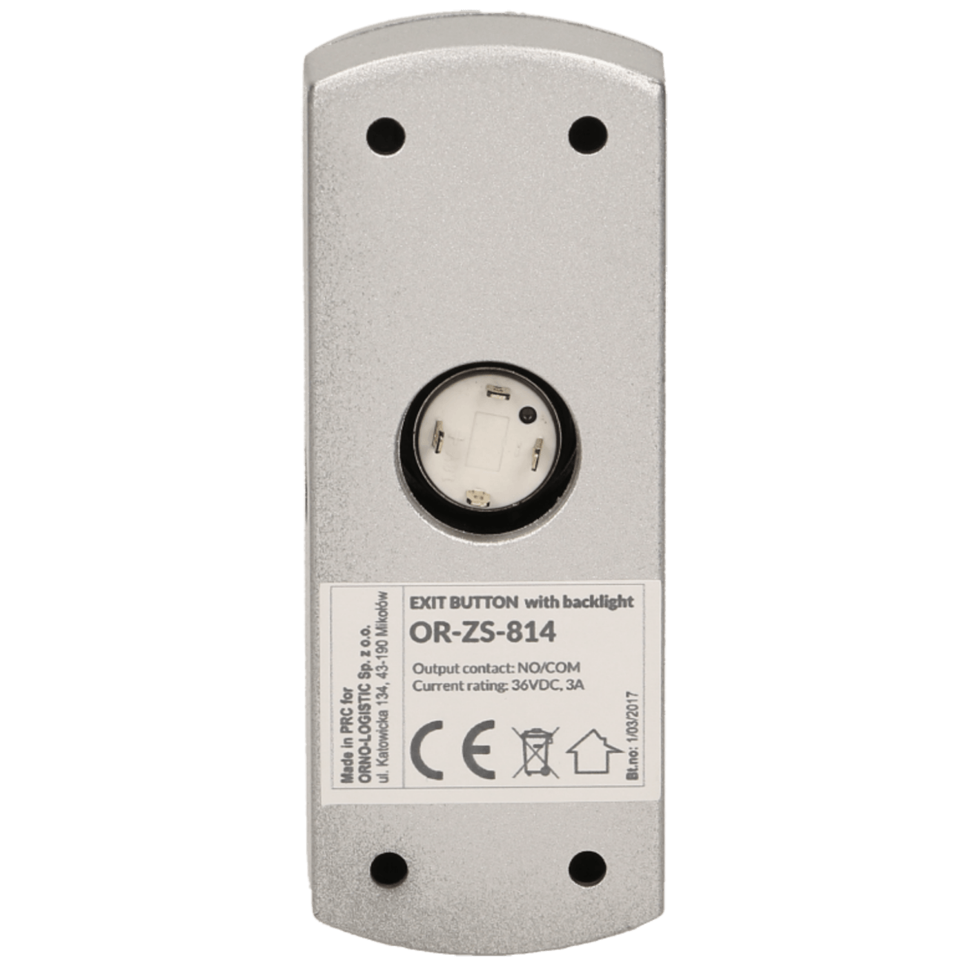 Orno EXIT tipka sa LED pozadinskim osvjetljenjem - OR-ZS-814-3