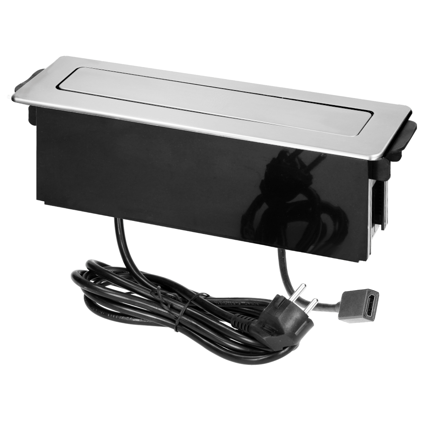 Orno Produžni kabel sa 2 x Schuko,2 x USB utičnice,HDMI,ugradbena - OR-GM-9016(GS)/B-G-3