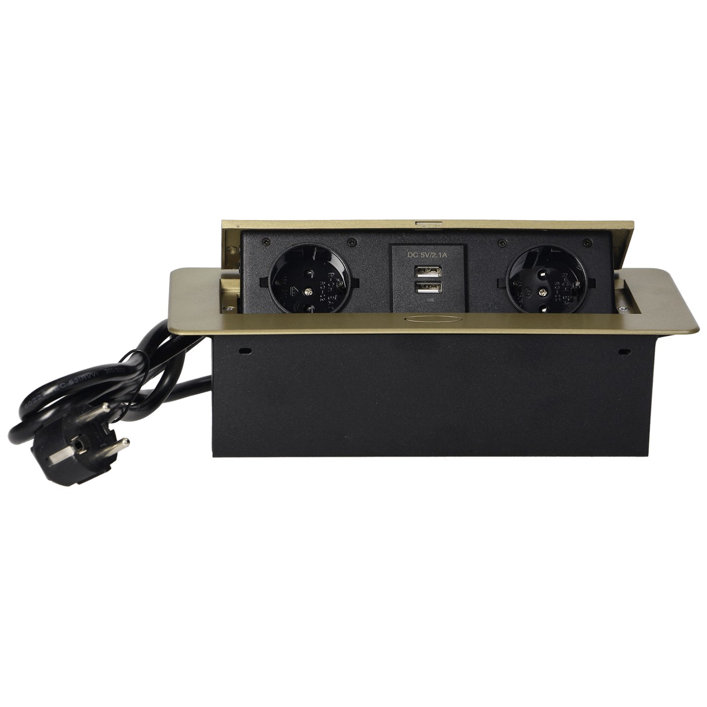 Orno Produžni kabel sa 2 x Schuko utičnice + 2 x USB, ugradbena - OR-AE-13126(GS)/BR-2