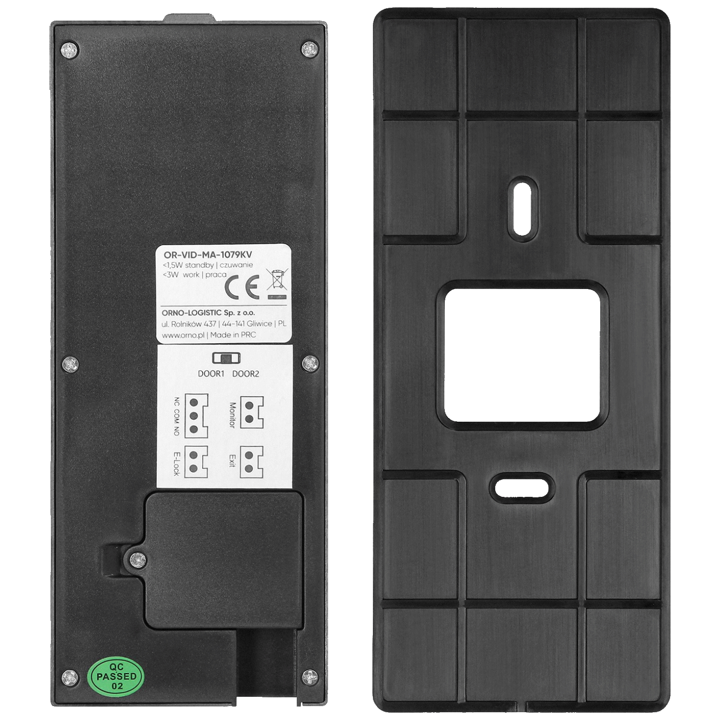 Orno Video interfon 8", set, Full HD, WiFI, RFID, IP65, Xiran - OR-VID-MA-1079/B-4
