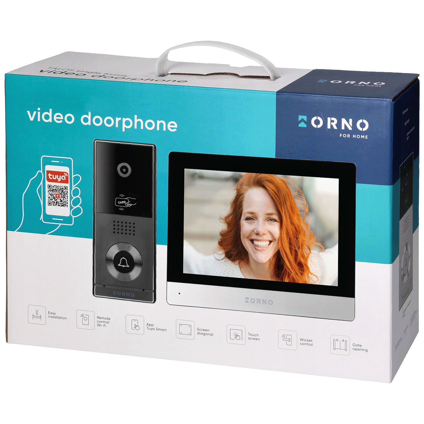 Orno Video interfon 8", set, Full HD, WiFI, RFID, IP65, Xiran - OR-VID-MA-1079/B-5
