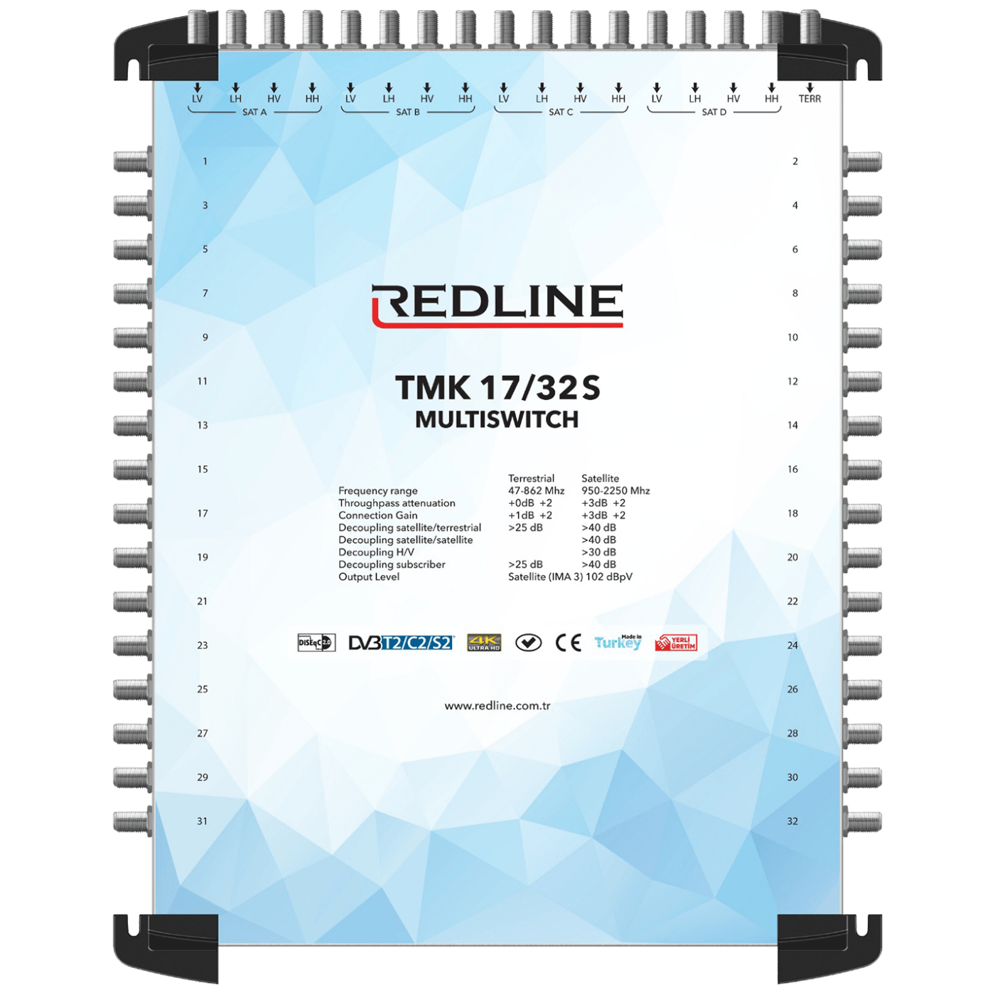 REDLINE Multišalter 4 satelita na 32 utičnica - TMK 17/32S-0