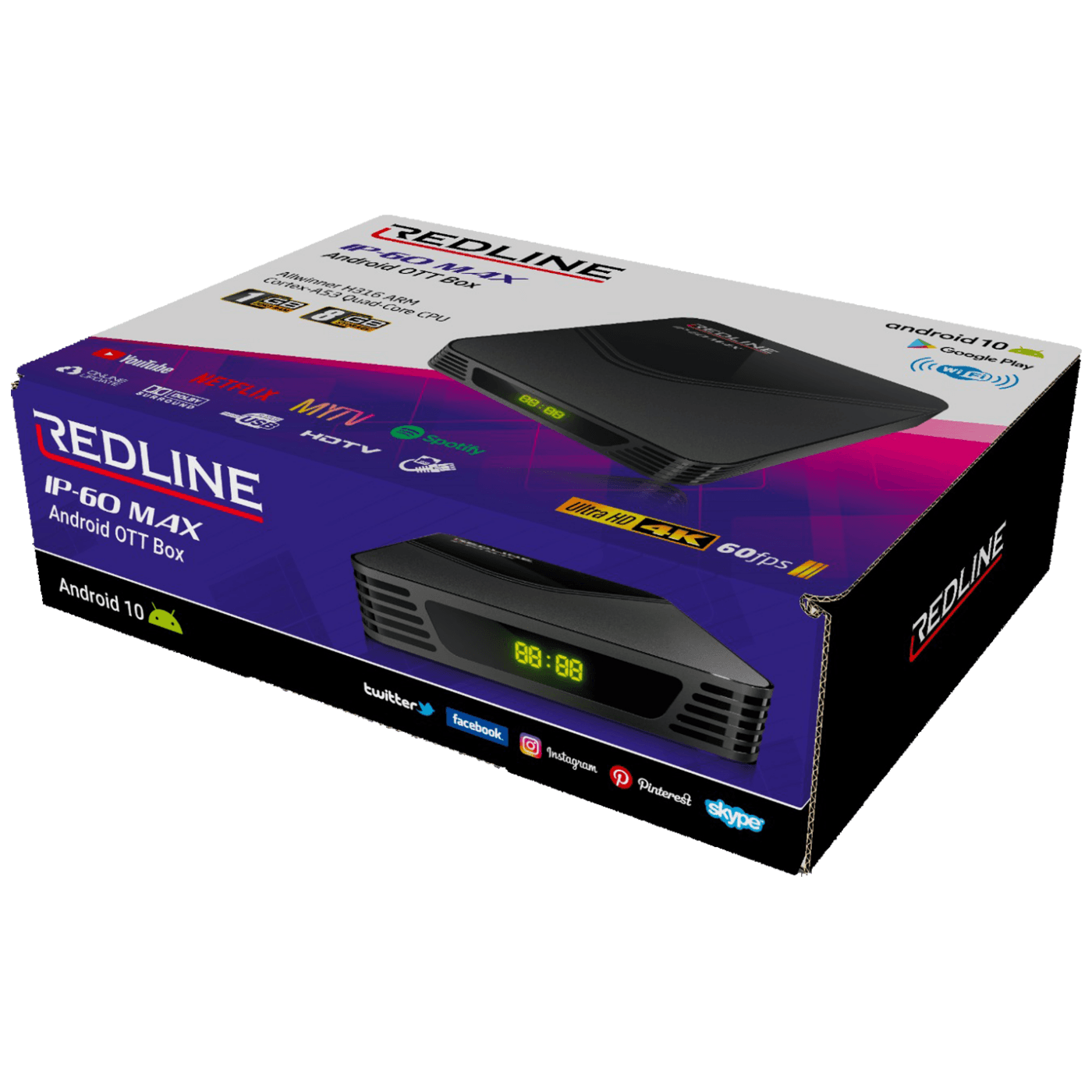REDLINE Prijemnik IPTV@Android, 4K, 1 / 8 GB, USB, WiFi - IP-60 Max-1