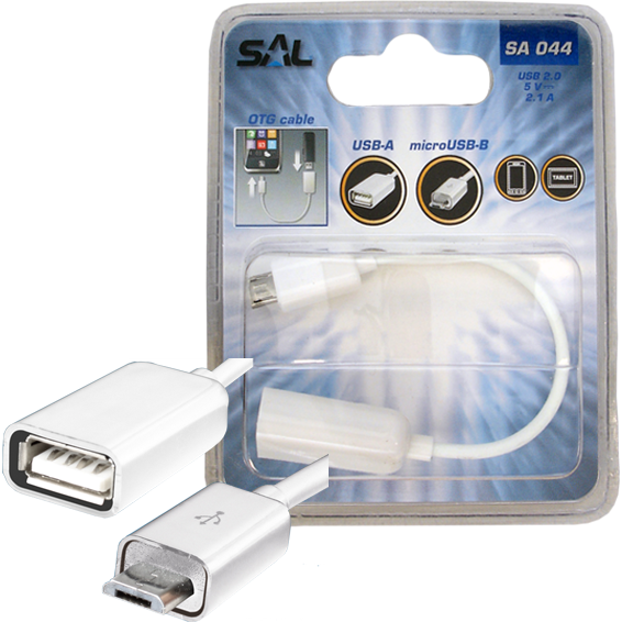 SAL USB micro OTG kabel, dužina 16 cm, USB 2.0 - SA 044-0