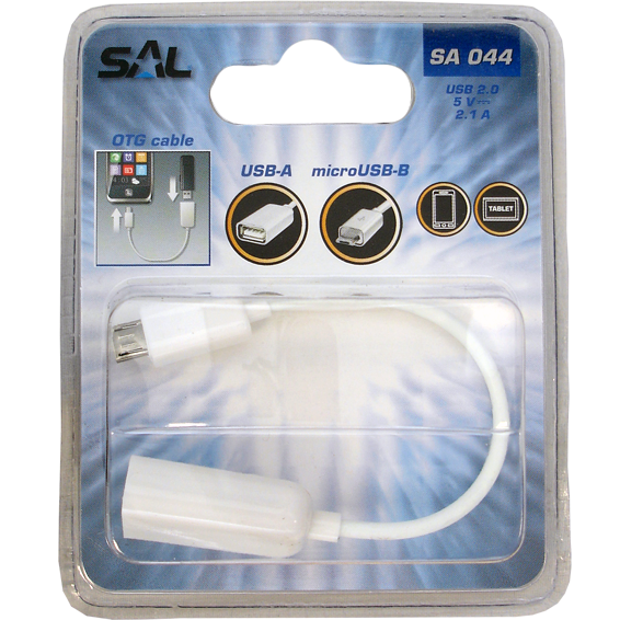SAL USB micro OTG kabel, dužina 16 cm, USB 2.0 - SA 044-1