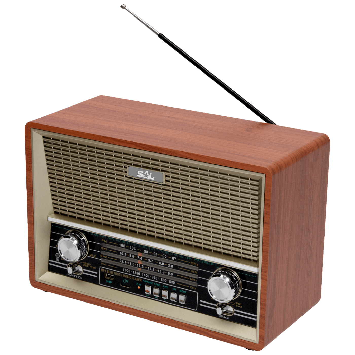 SAL Retro radio + BT bežični zvučnik, 4in1, FM, MP3, AUX - RRT 4B-0