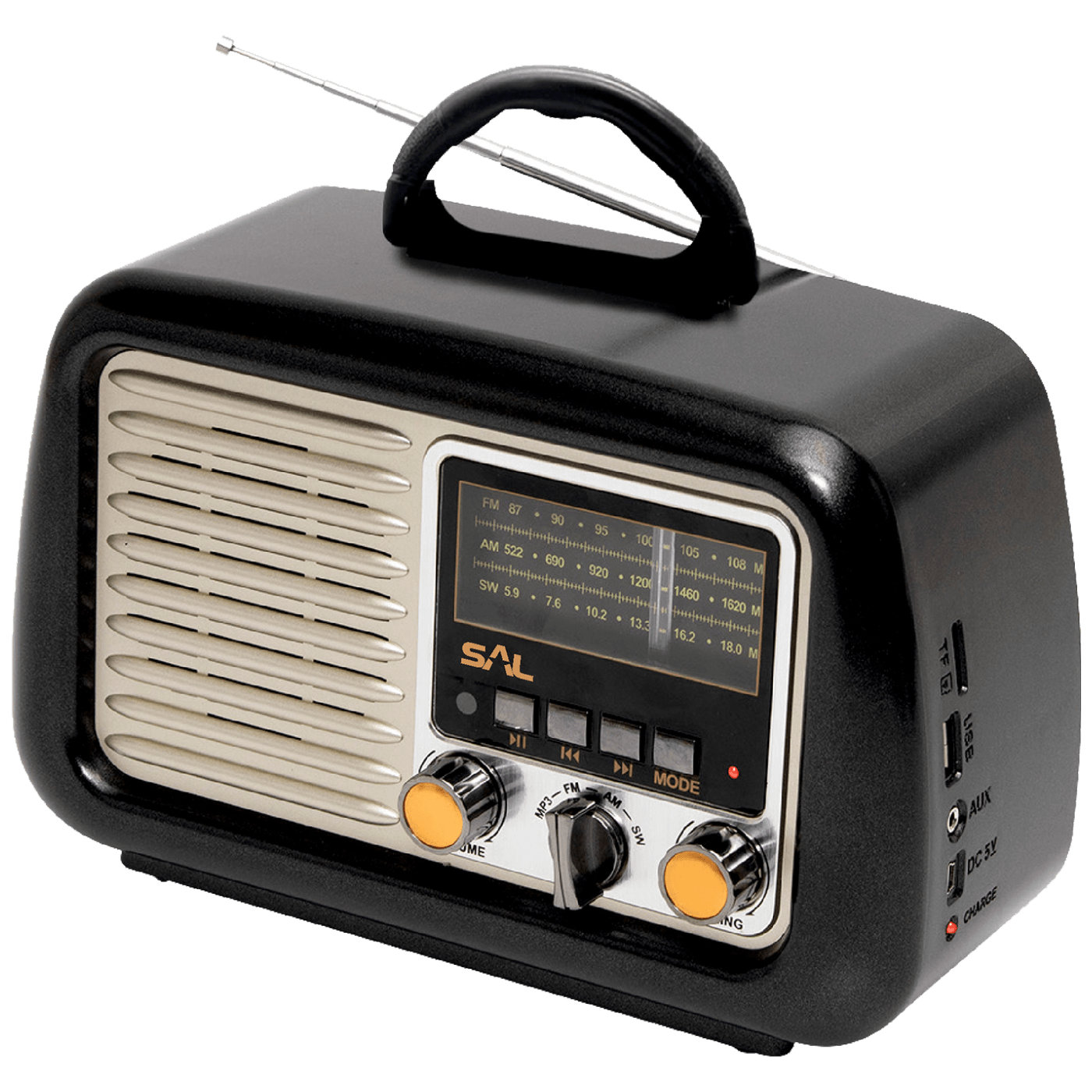 Prijenosni radio SAL RRT 2B Retro radio + BT bežični zvučnik (Bluetooth, baterija 18h)-0