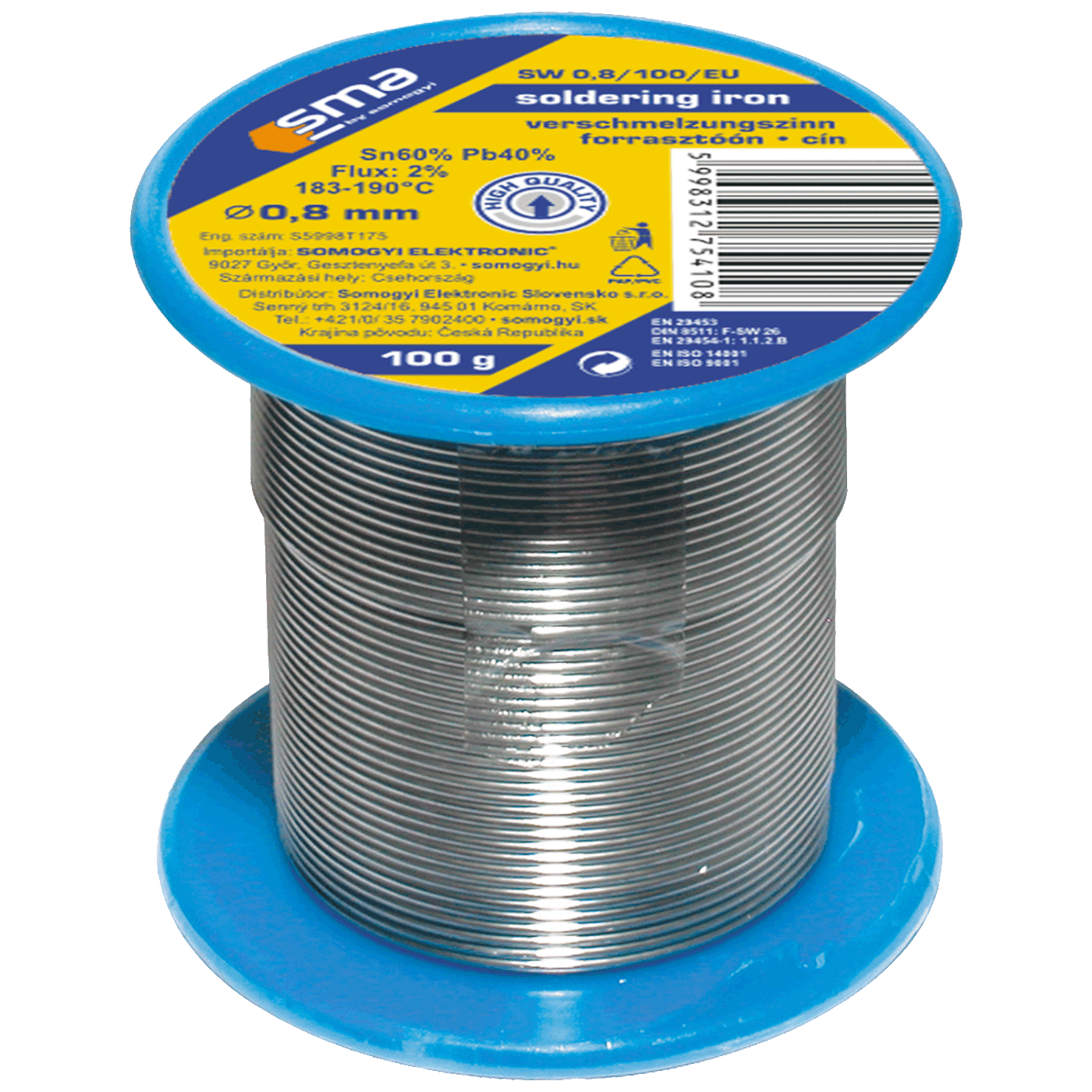 Tinol za lemljenje SMA / O0.8 mm/ 100g-0