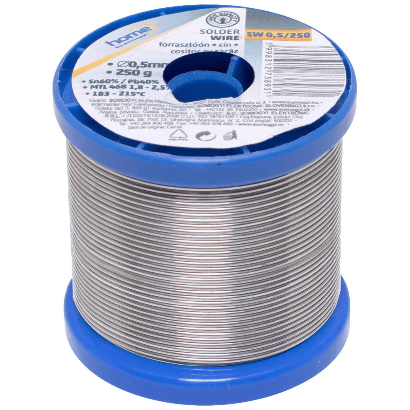 SMA Tinol za lemljenje, O 0.5 mm, 250g - SW 0.5 /250