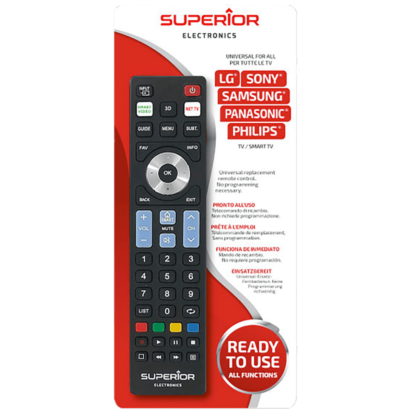 Univerzalni daljinski upravljač SUPERIOR Smart 5in1 za LG/Samsung/Sony/Philips/Panasonic-1