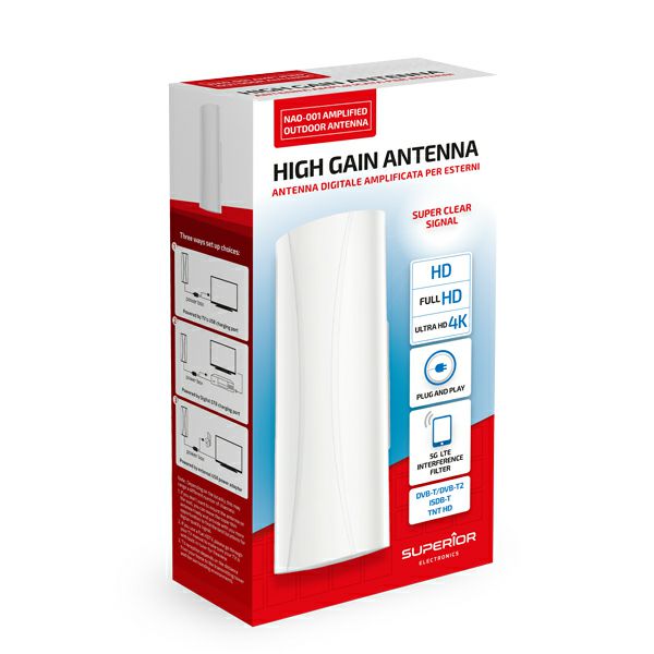 SUPERIOR TV antena vanjska s pojačalom NAO-001,5G LTE filter-1