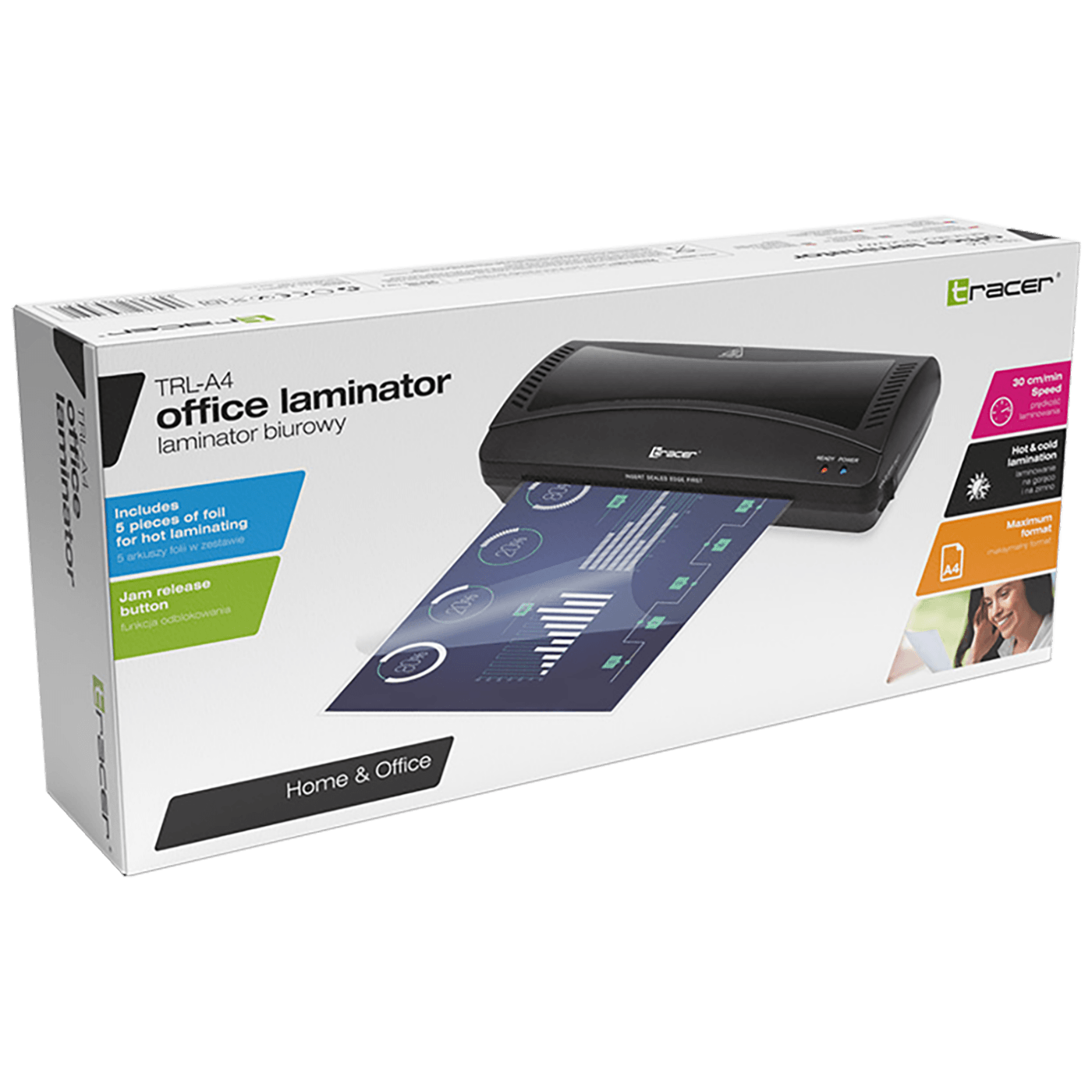 Tracer Laminator / Plastifikator A4, Home&Office - LAMINATOR TRL-A4-1