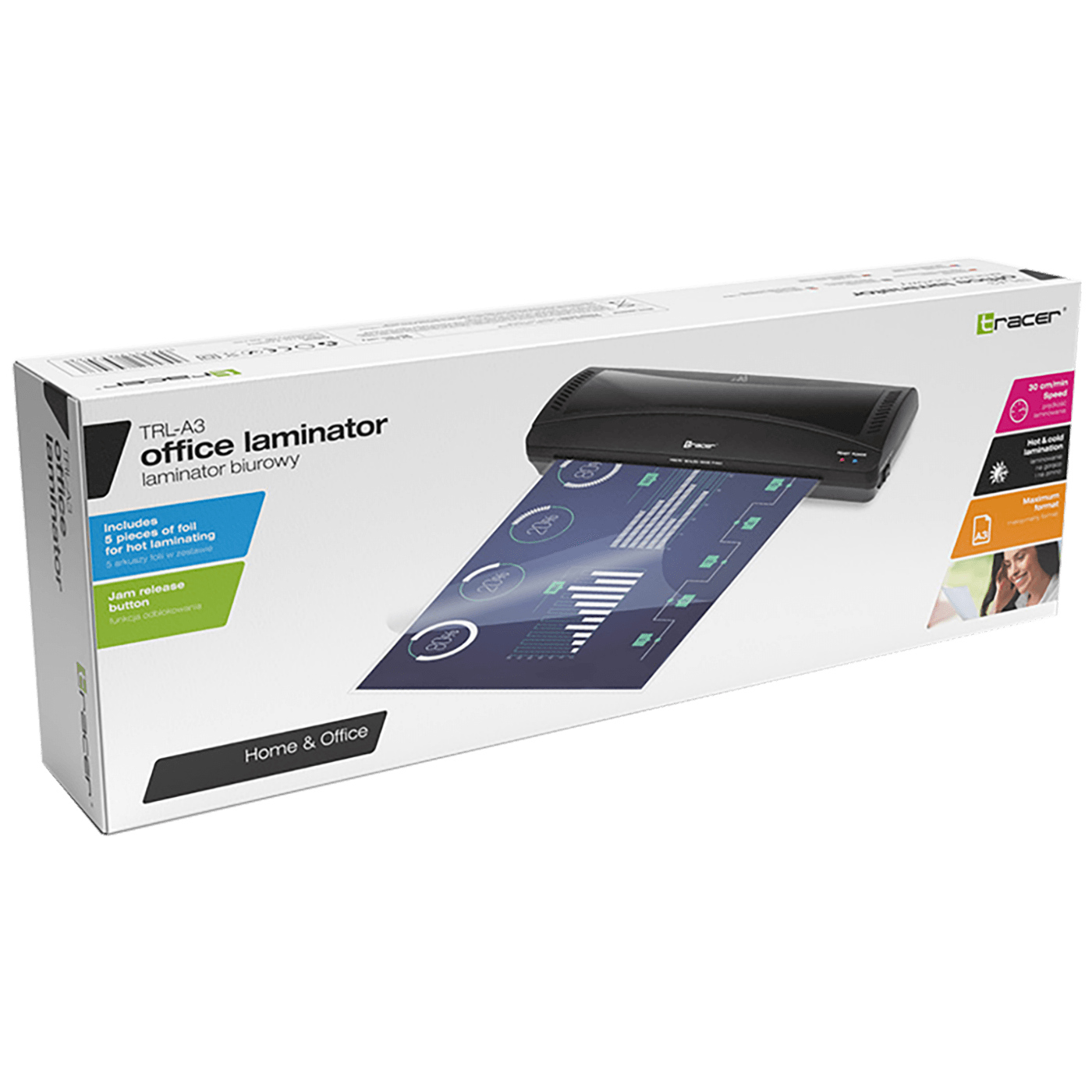Tracer Laminator / Plastifikator A3, Home&Office - LAMINATOR TRL-A3-1