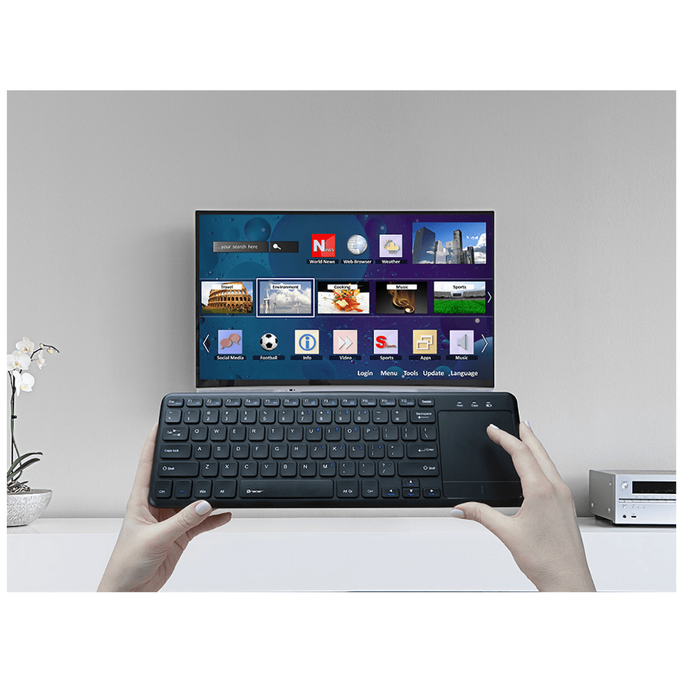 Tracer Tipkovnica sa touchpad-om, bežična - SMART RF 2,4 GHZ – internacionalna non HR tipkovnica-5