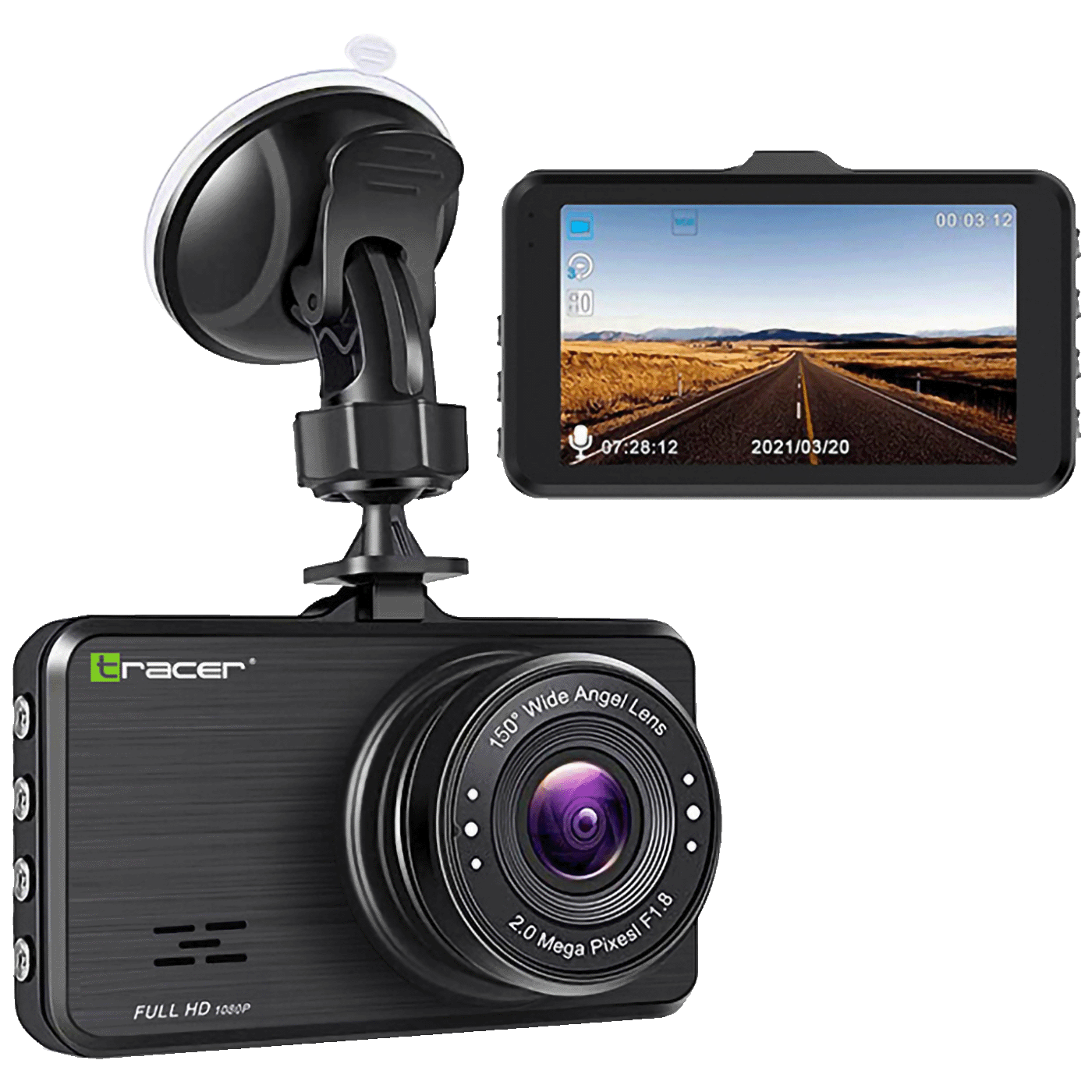 Tracer Auto kamera, 2 Mpixel, FullHD, microSD, G-senzor - 3.0S FHD CAPRI DASH CAM-1