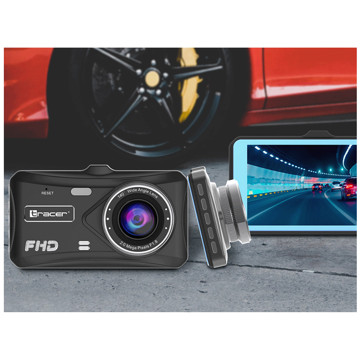 Tracer Auto kamera, 2 Mpxiel, 4" LCD, FullHD, microSD, G-senzor - 4TS FHD CRUX DASH CAM-5