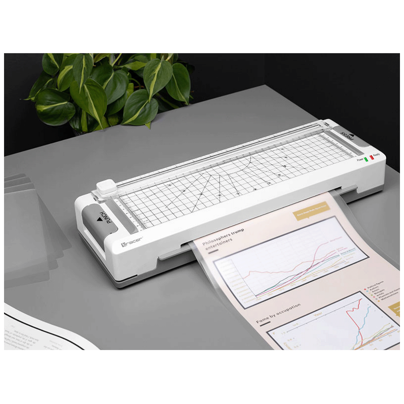 Tracer 4uq Laminator / Plastifikator / Resac A4 - TRACER A4 TRL-7 ALL-IN-ONE WH-5