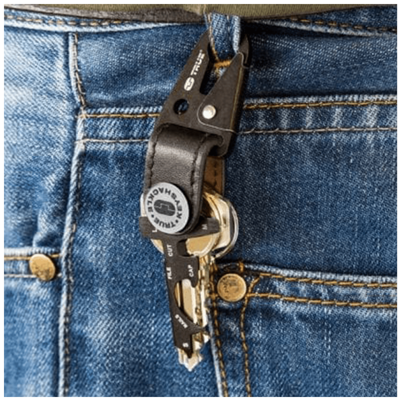True Privjesak za ključeve sa alatom, 7u1, KeyShackle - TU921-4