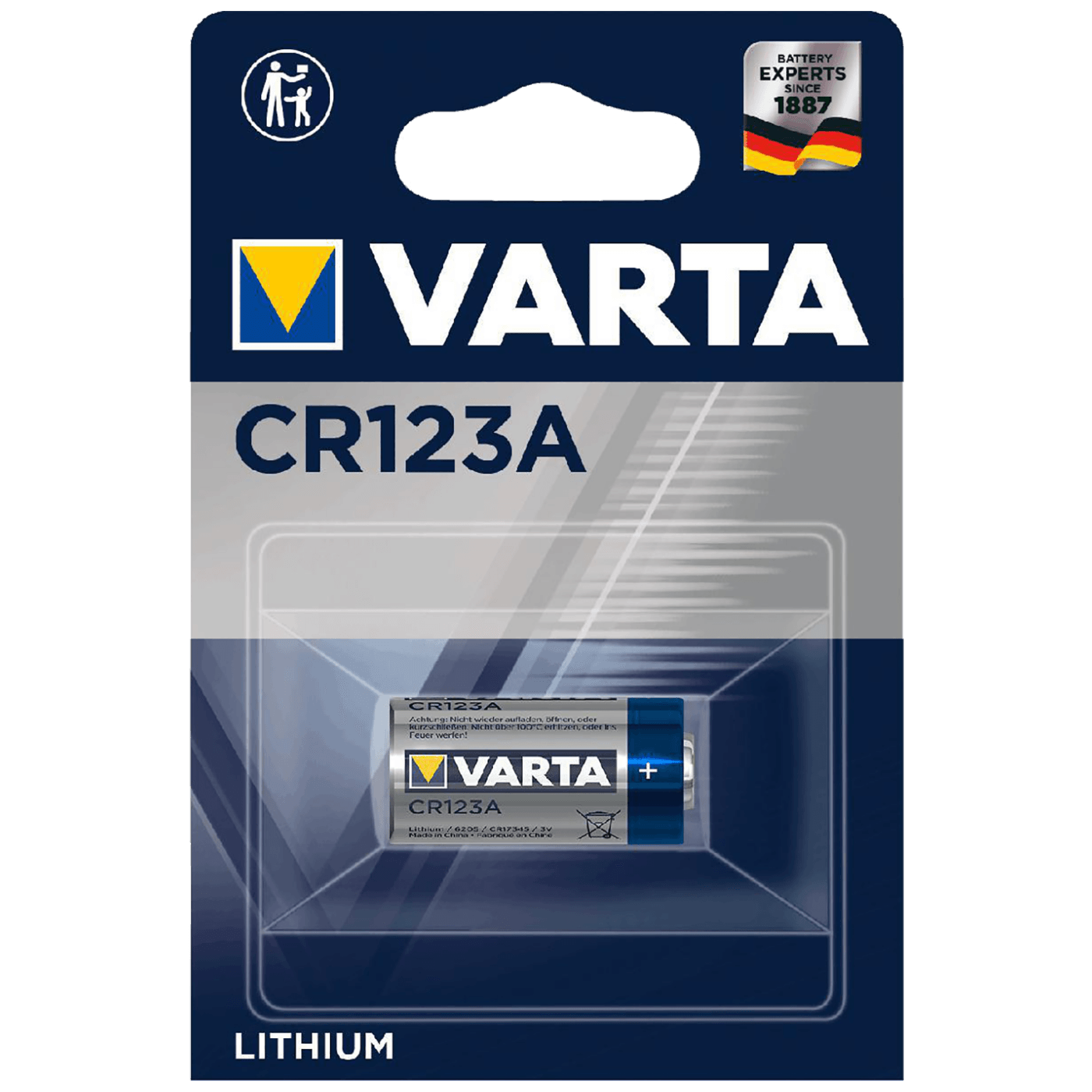 Varta Baterija litijska CR123A, 3V, blister pak. 1 kom - CR123-0