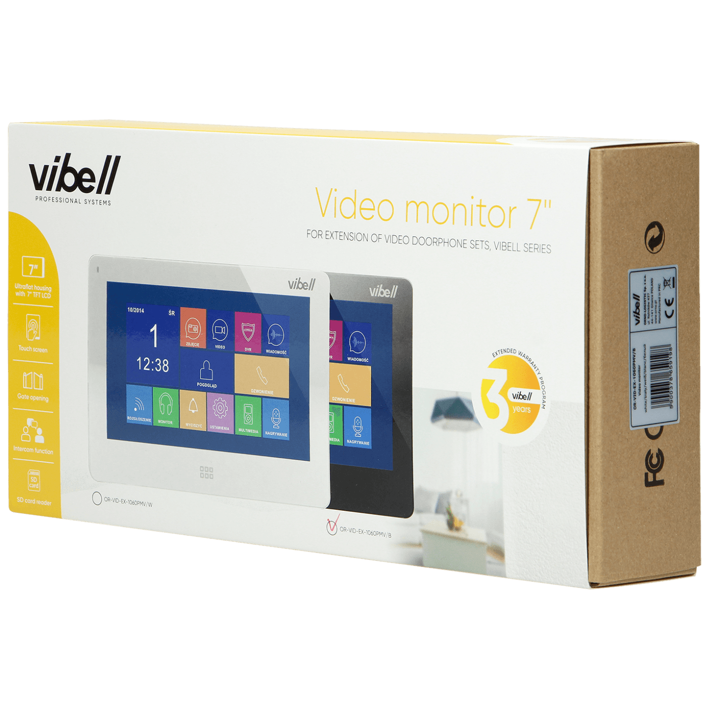 Video interfon VIBELL OR-VID-EX-1060PMV/B (7" LCD, 800 x 480, crna boja)-1