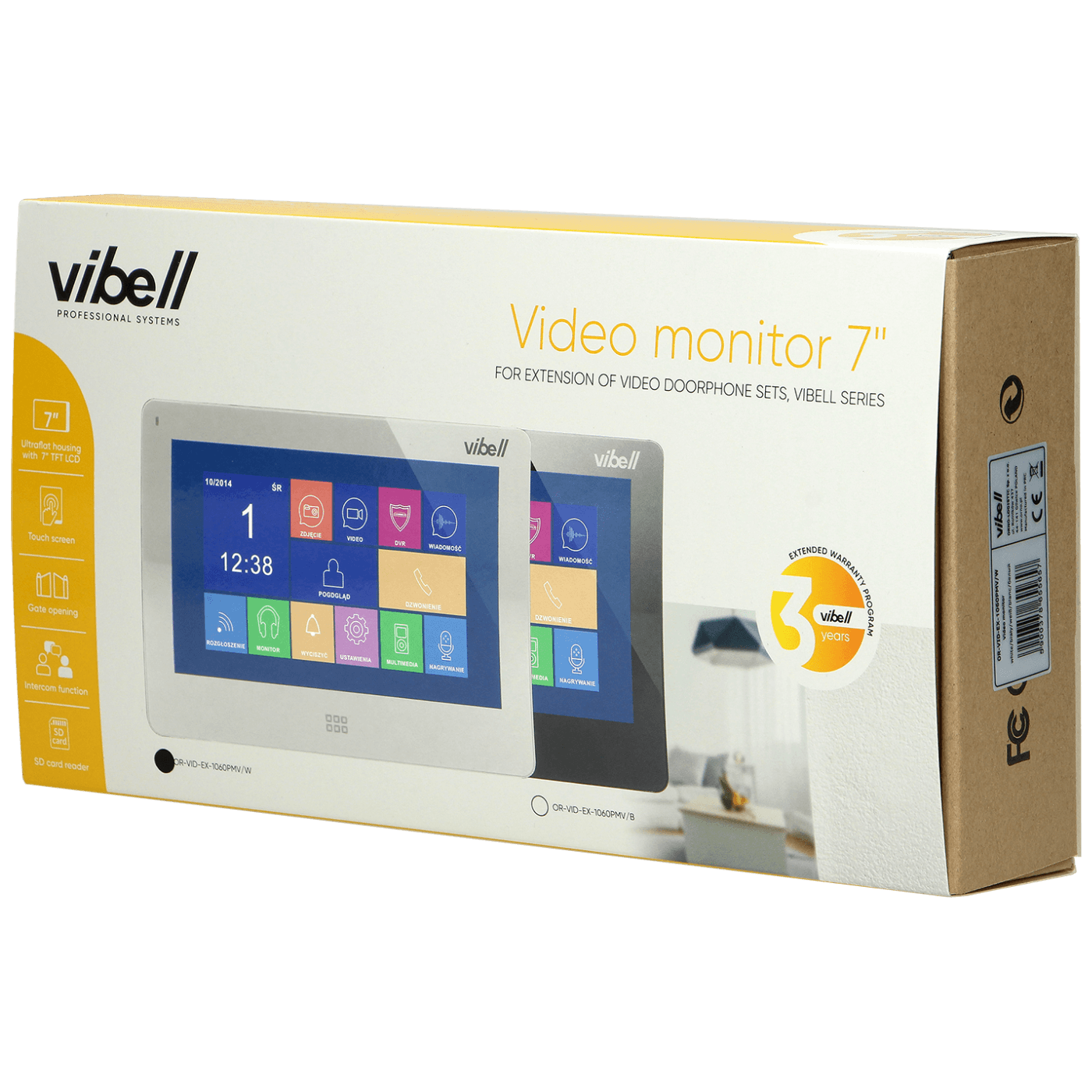 Video interfon VIBELL OR-VID-EX-1060PMV/W (7" LCD, 800 x 480, bijela)-1