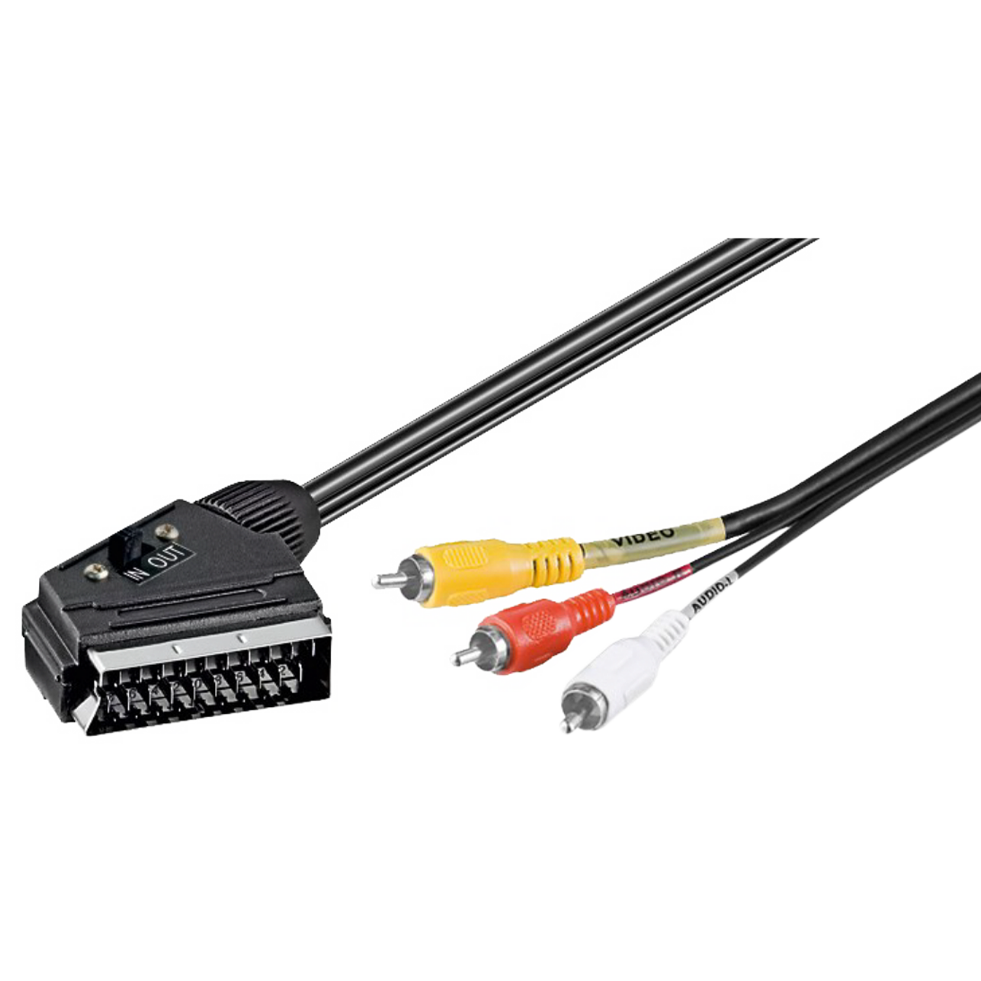 Kabel ZED Scart - RCA (činč) sa prekidačem, 1.5 m-1