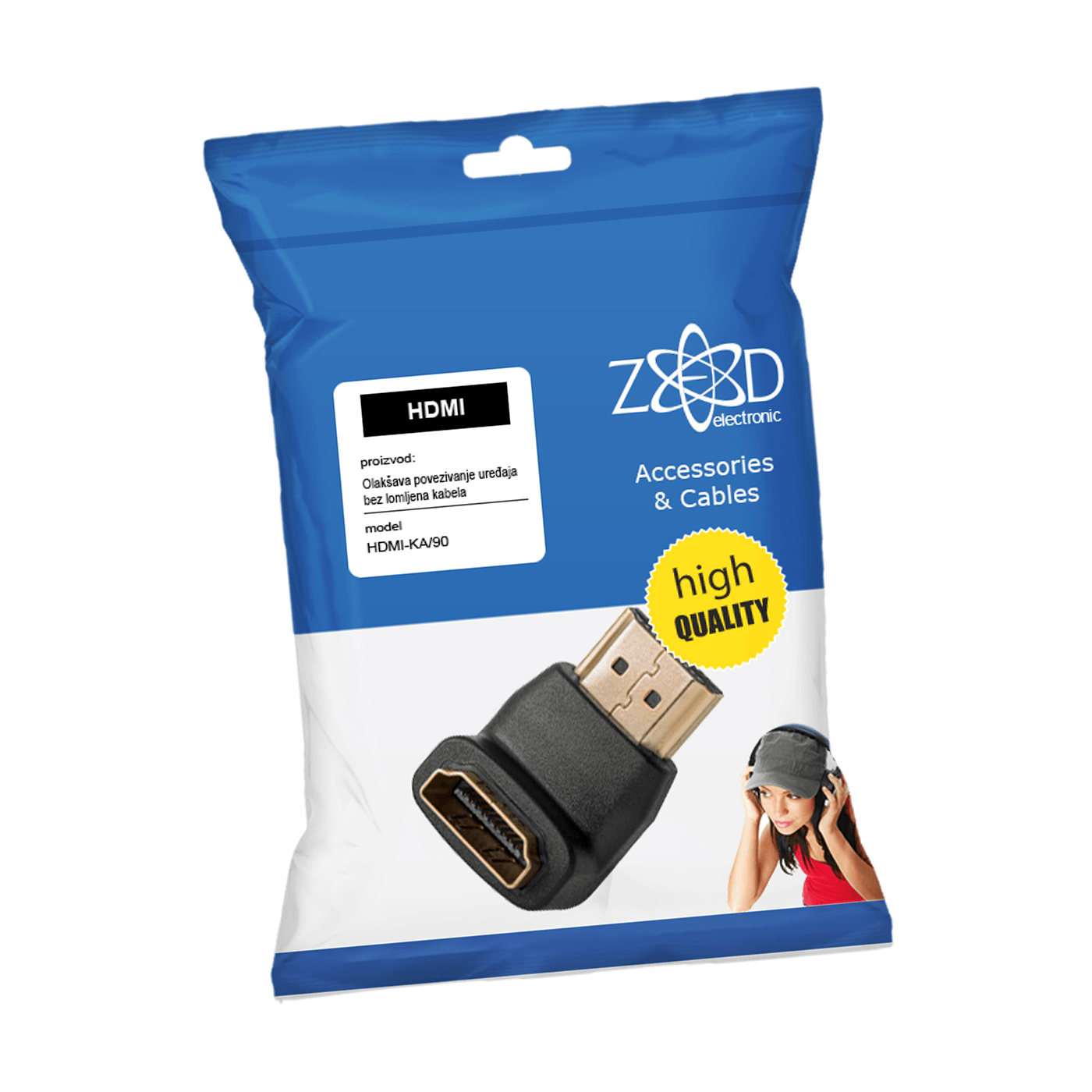 Adapter HDMI kutni 90° - HDMI-KA/90-0