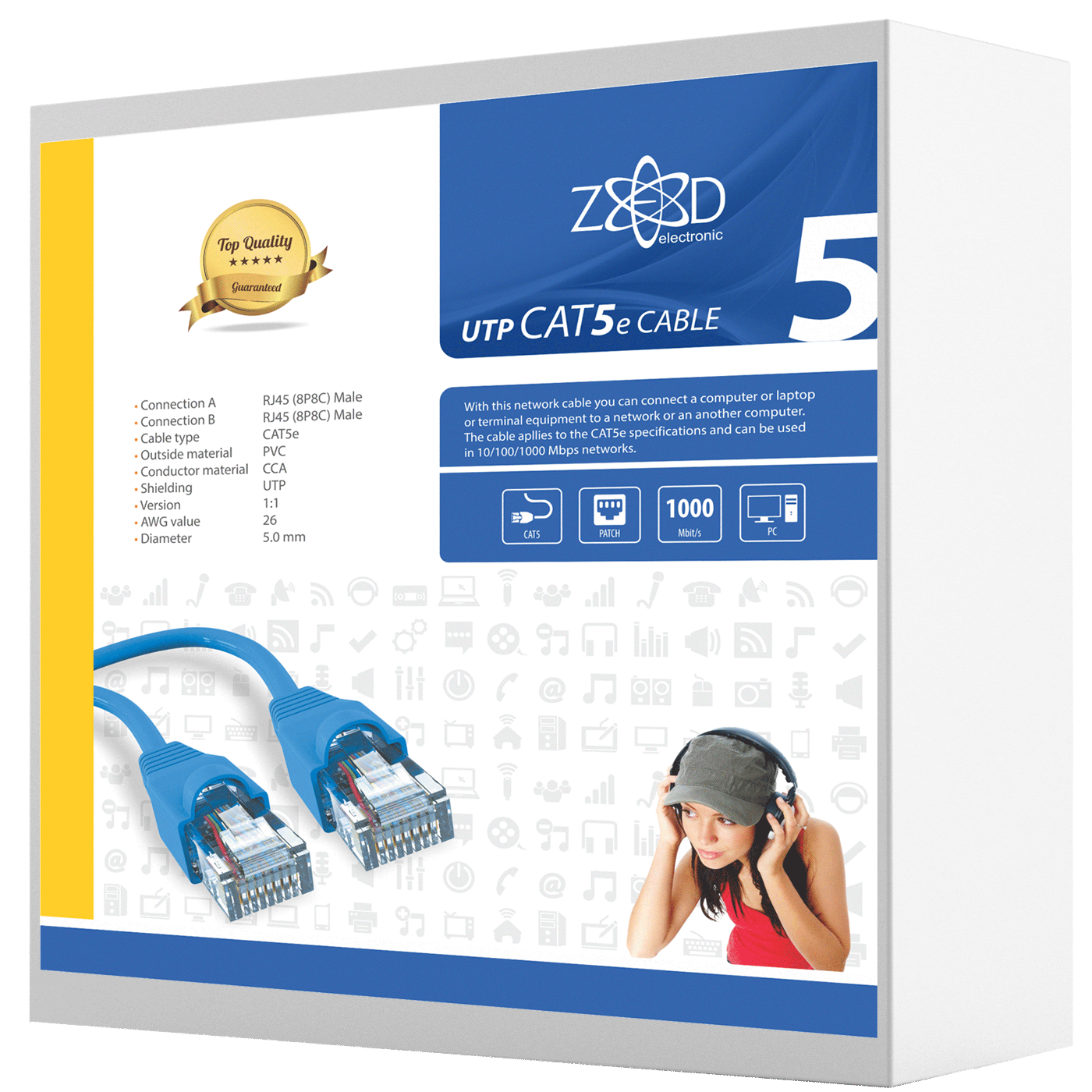 ZED electronic Mrežni FTP kabel, CAT5E, 20 met - FTPC/20-0