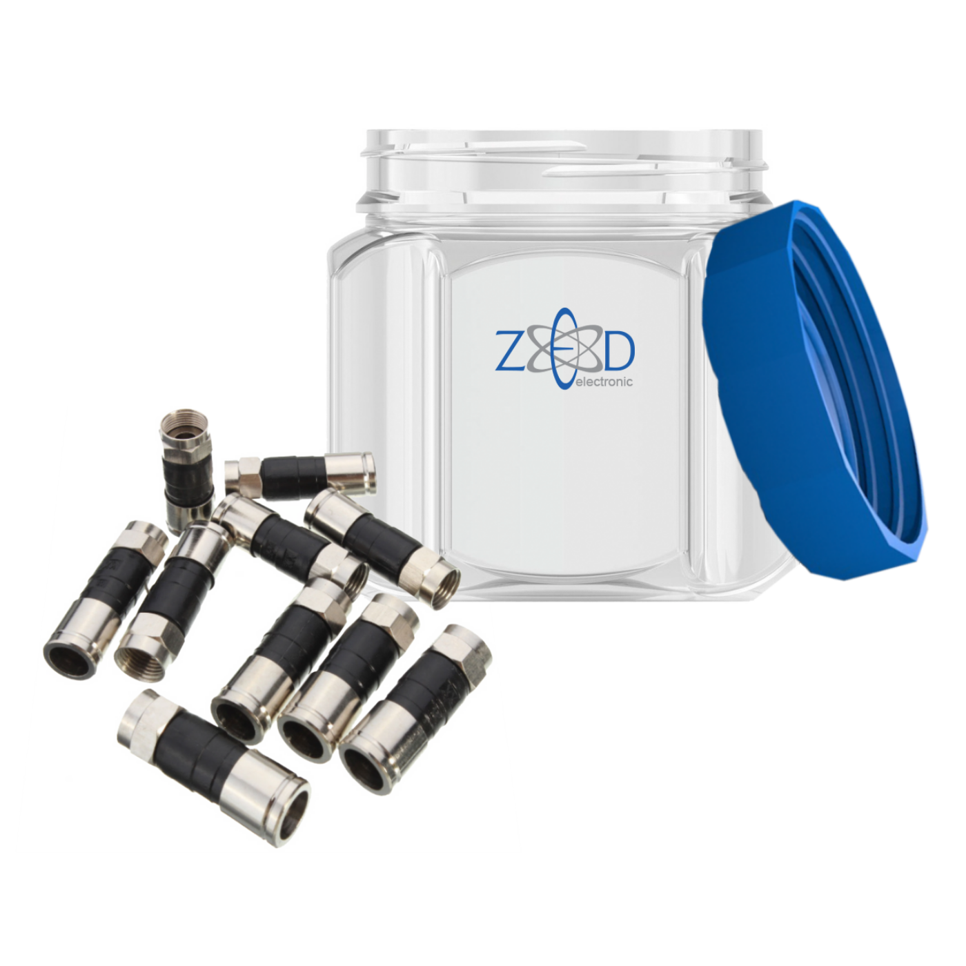 ZED electronic Kompresioni konektor extra kvalitet, RG6,pak. 100 kom. - CO-XD/100-0