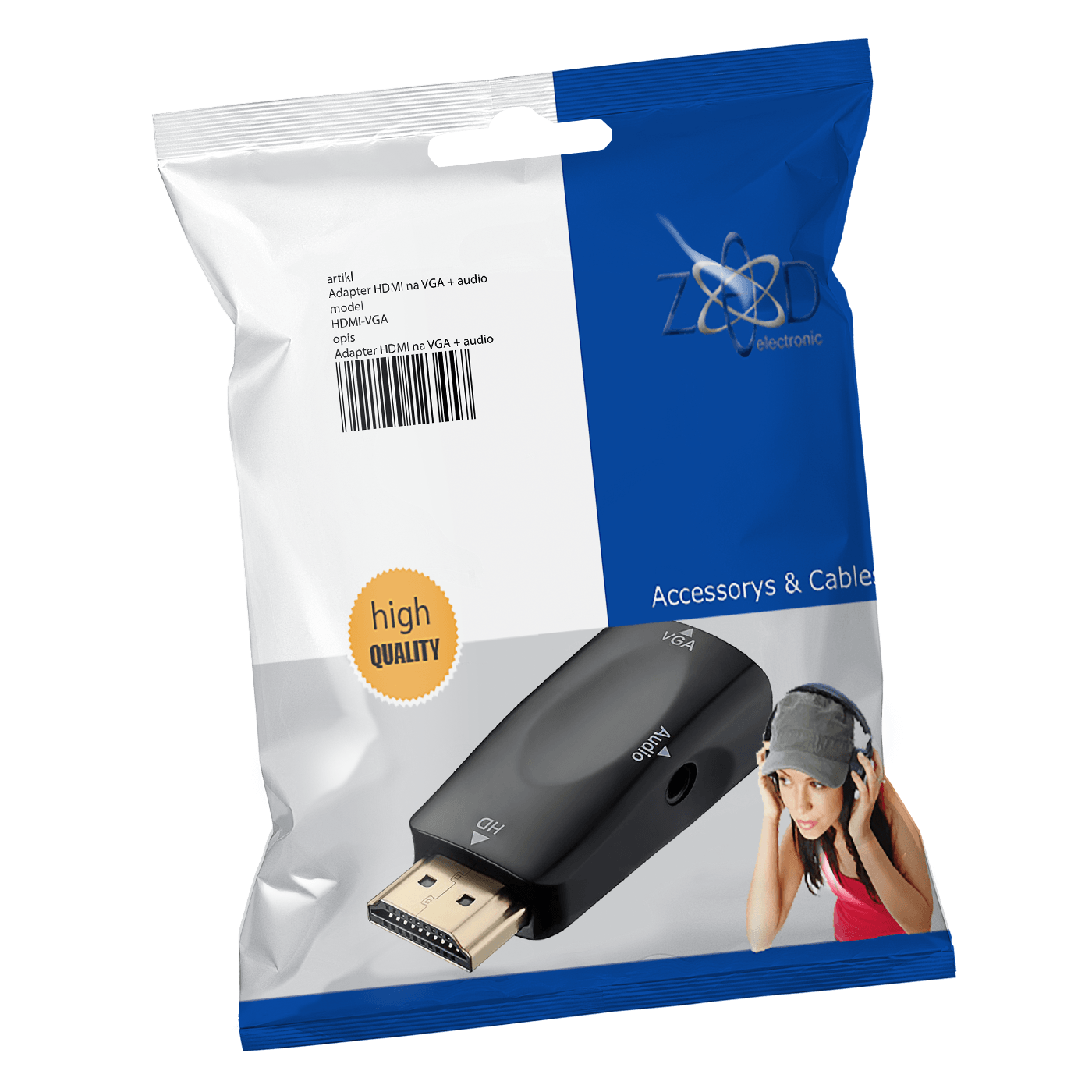 ZED electronic Adapter HDMI na VGA + audio - HDMI-VGA-0