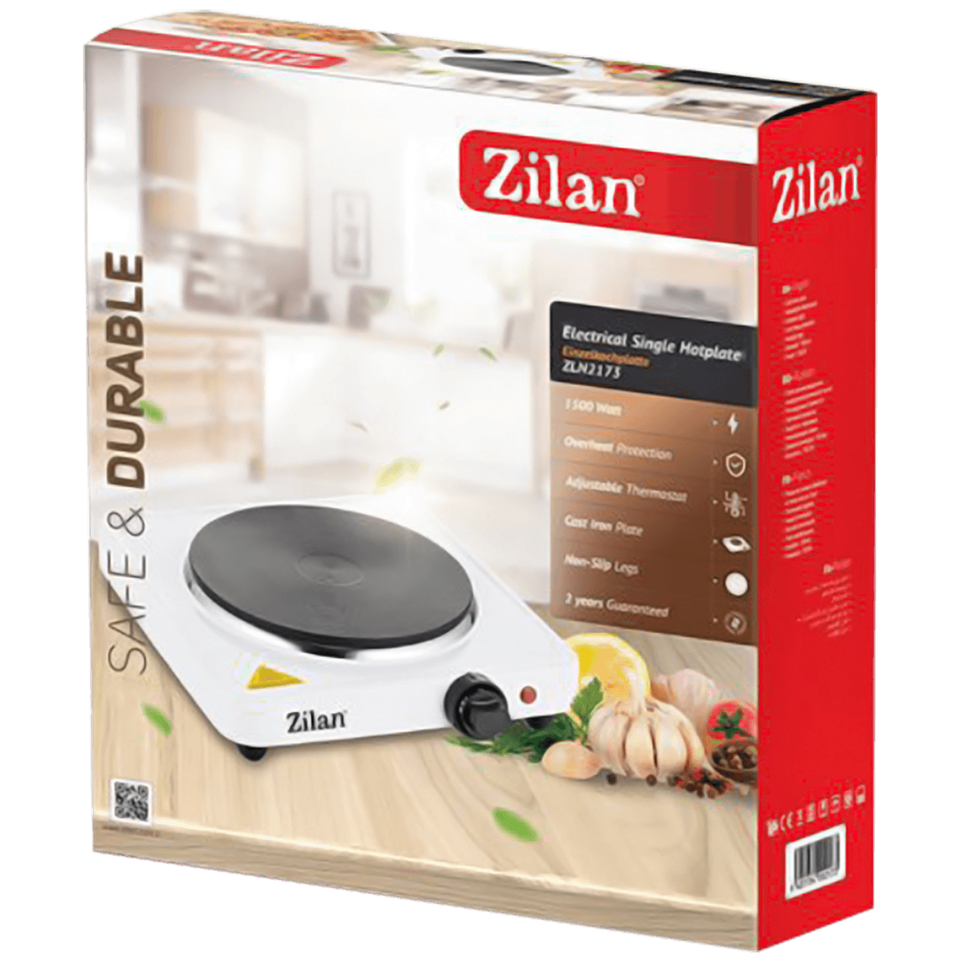 Zilan Električno kuhalo, 1 ploča - 18.5 cm, 1500 W bijela- ZLN2173/WH-1