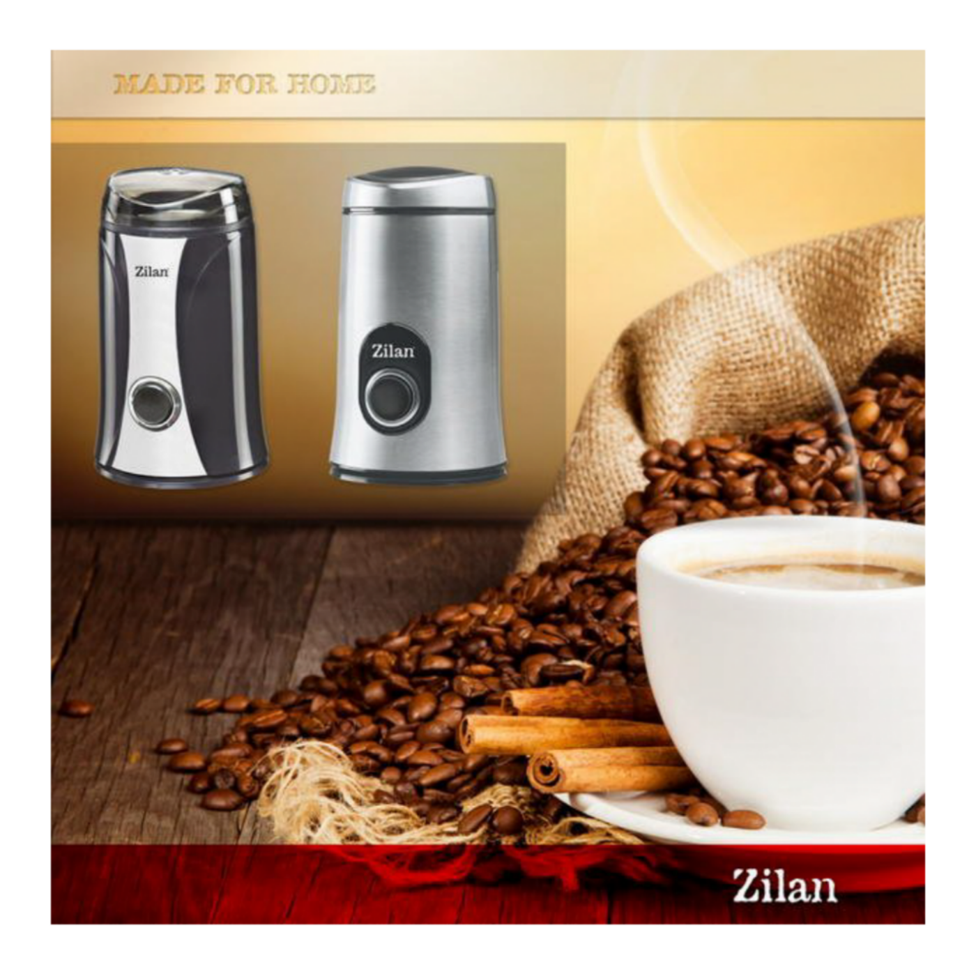Zilan Mlin za kavu, spremnik 50 g., 150 W, INOX/crna - ZLN8013/BK-1