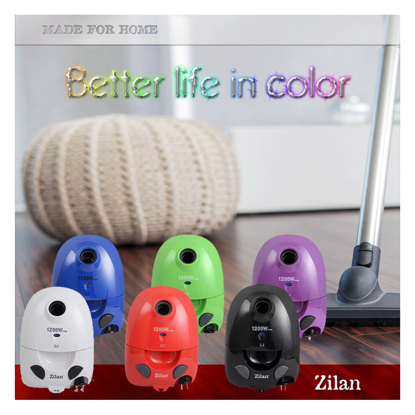 Zilan Usisavač sa vrećicom, 1200/210 W crna - ZLN8471-4