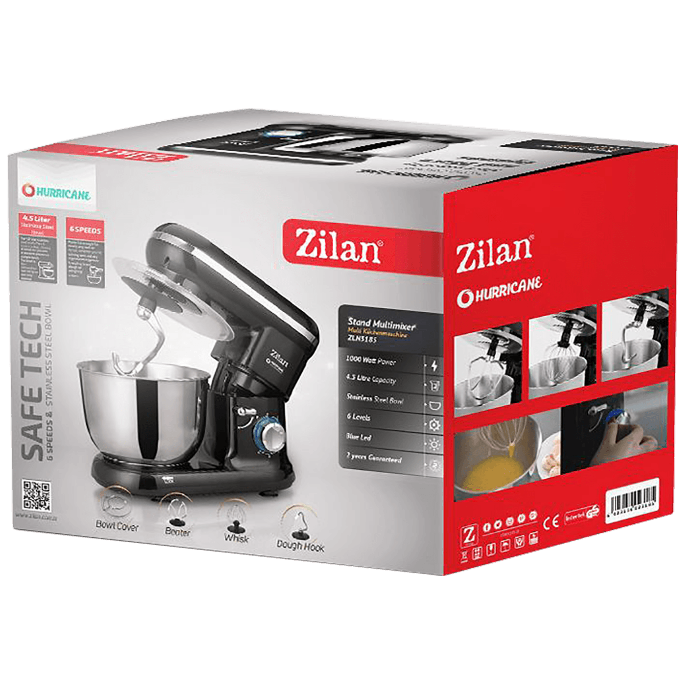 Zilan Mikser sa posudom, 6 brzina+pulse, 4.5 lit., 1500 W - ZLN3185-1