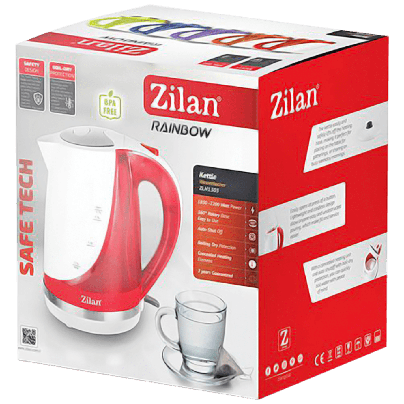 Zilan Kuhalo za vodu, zapremina 1.7 l, 1850-2200 W, plava - ZLN1303 BL-1