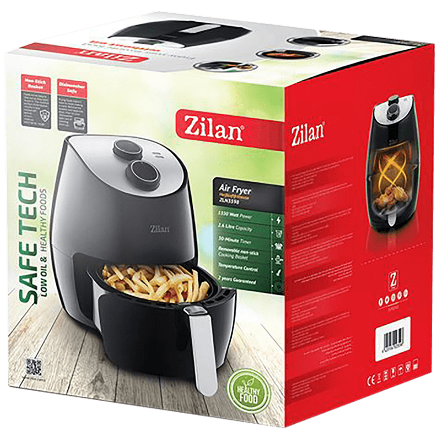 Zilan Friteza na vrući zrak, 1350 W, zapremina posude 2.6 lit. - ZLN3598-1