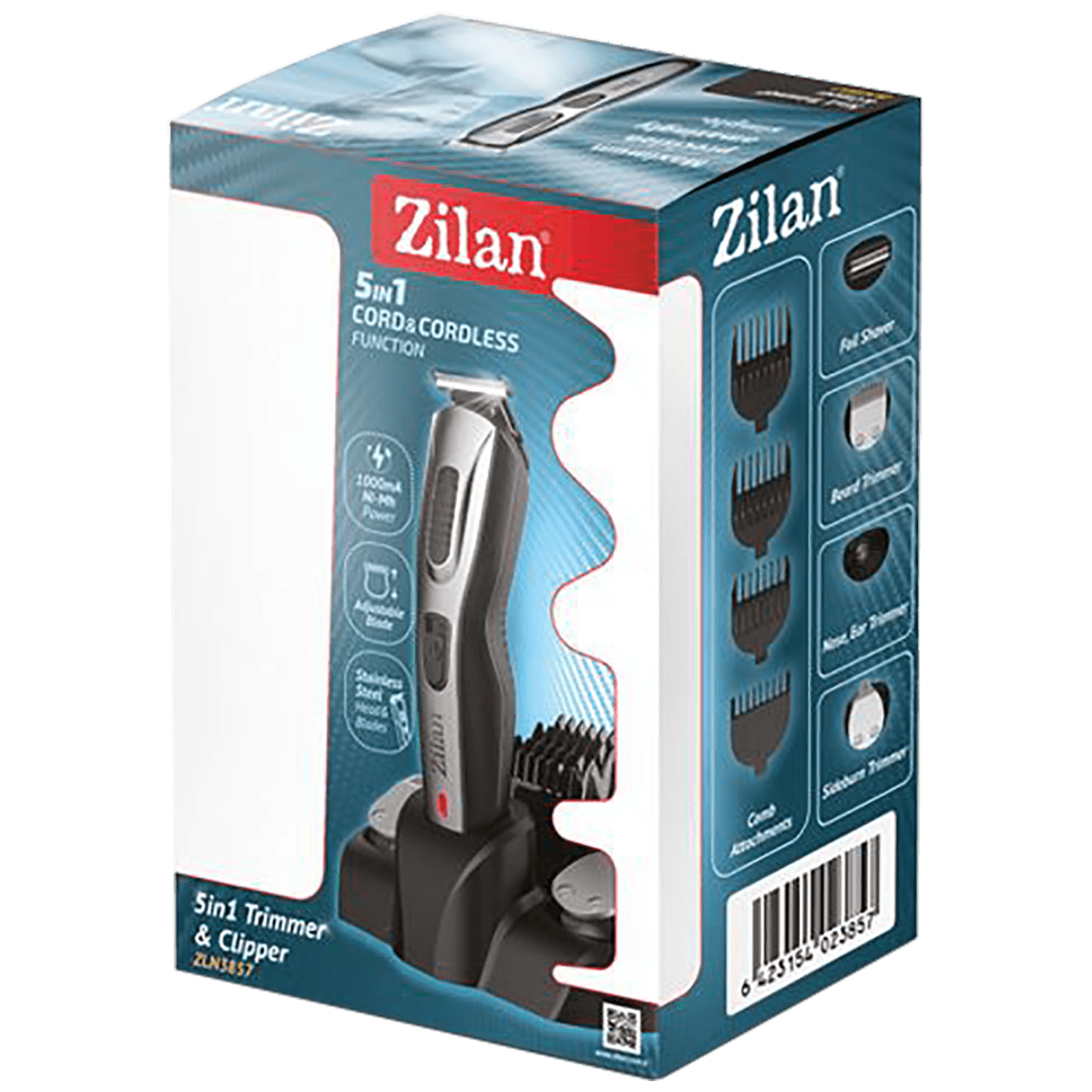 Šišač za kosu ZILAN 5 in 1, Accu na baterije-1