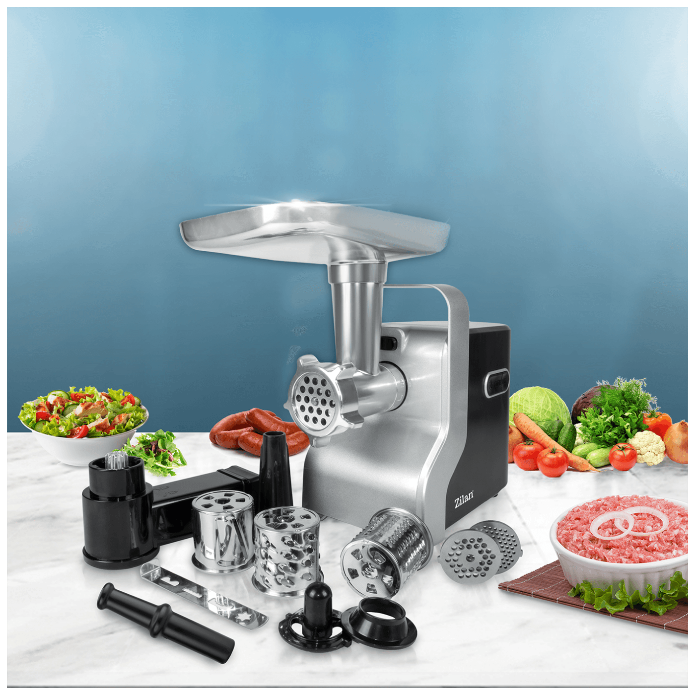 Zilan Mašina za mljevenje mesa, 9in1, 2100 W - ZLN0126-5