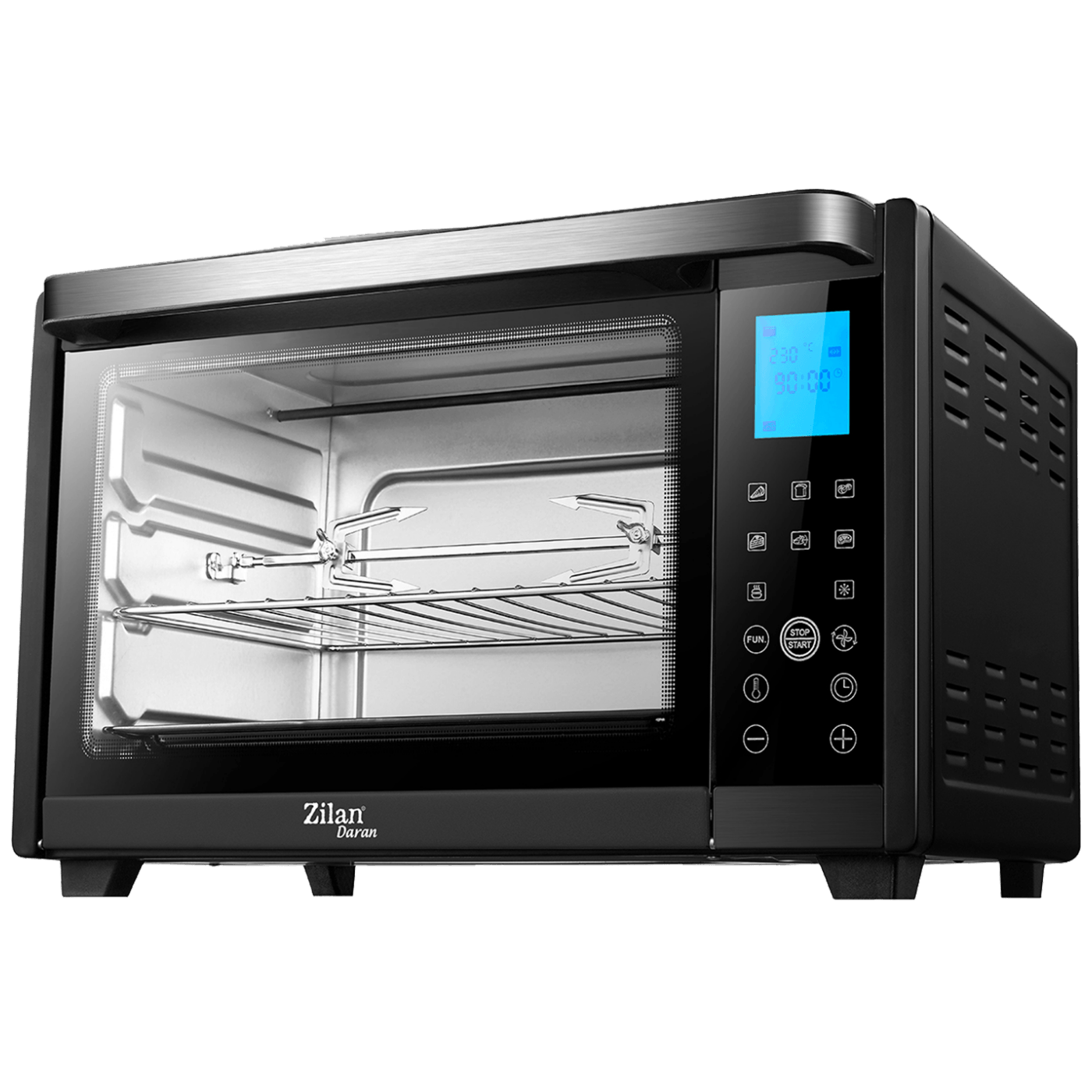 Zilan Mini pećnica sa grillom, zapremina 28 l, 1600 W crna - ZLN1031