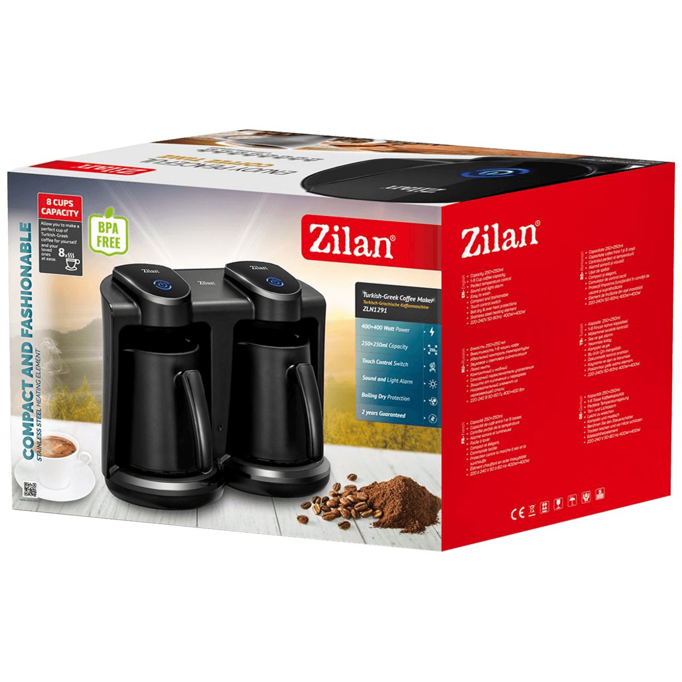Aparat za kavu ZILAN  ZLN1291, 400W + 400W, 8 šalica-1