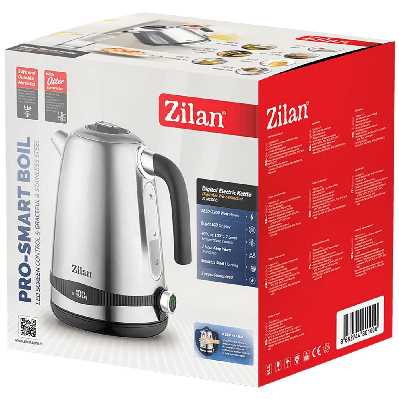 Zilan Kuhalo za vodu, zapremina 1.7 l, 2200 W, INOX - ZLN1000-1