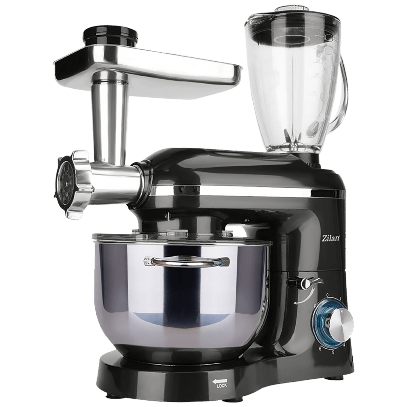 Zilan Mikser sa posudom + blender + nastavak za meso, 1400 W - ZLN1772-0