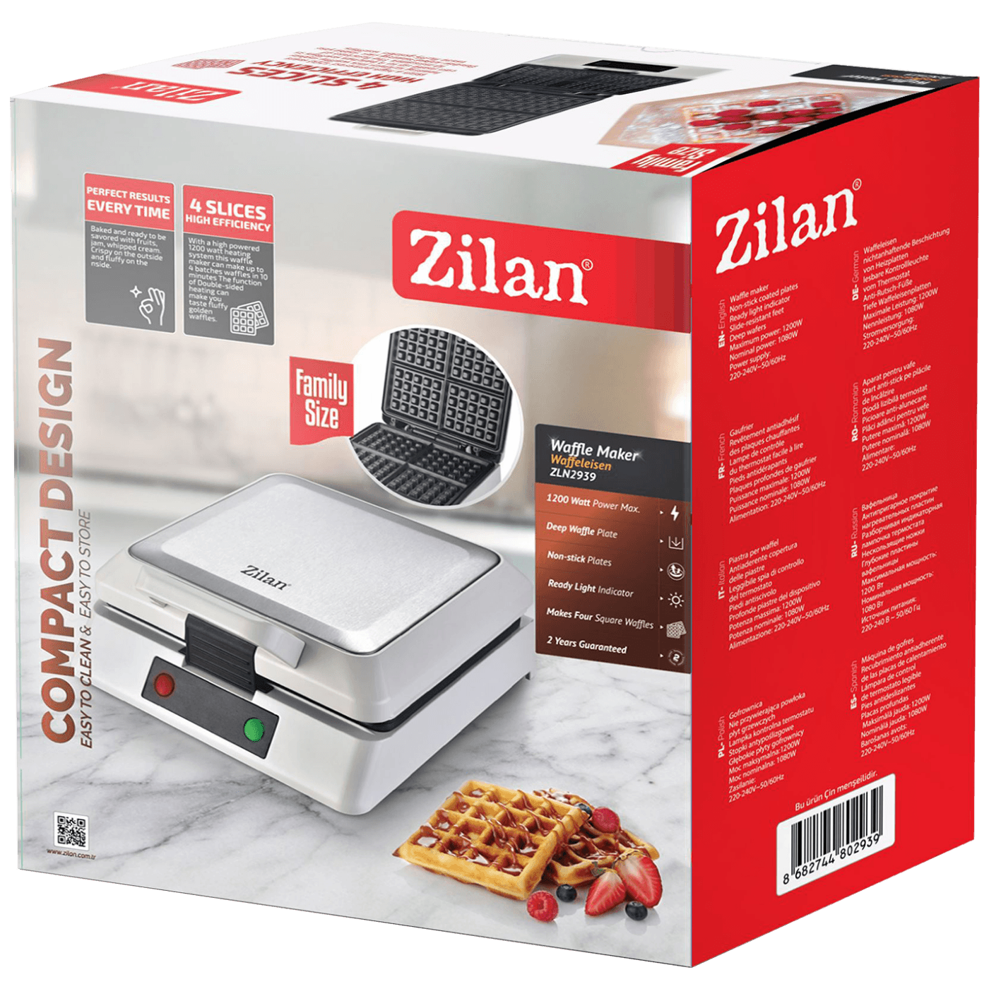 Zilan Aparat za vafle, 1200 W - ZLN2939-1
