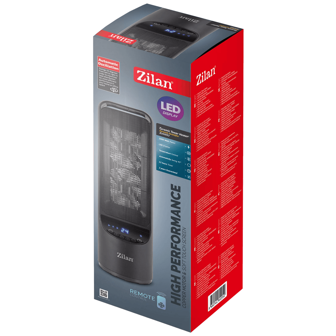 Zilan Grijalica sa keramičkim grijačem, 2000 W - ZLN2052-1