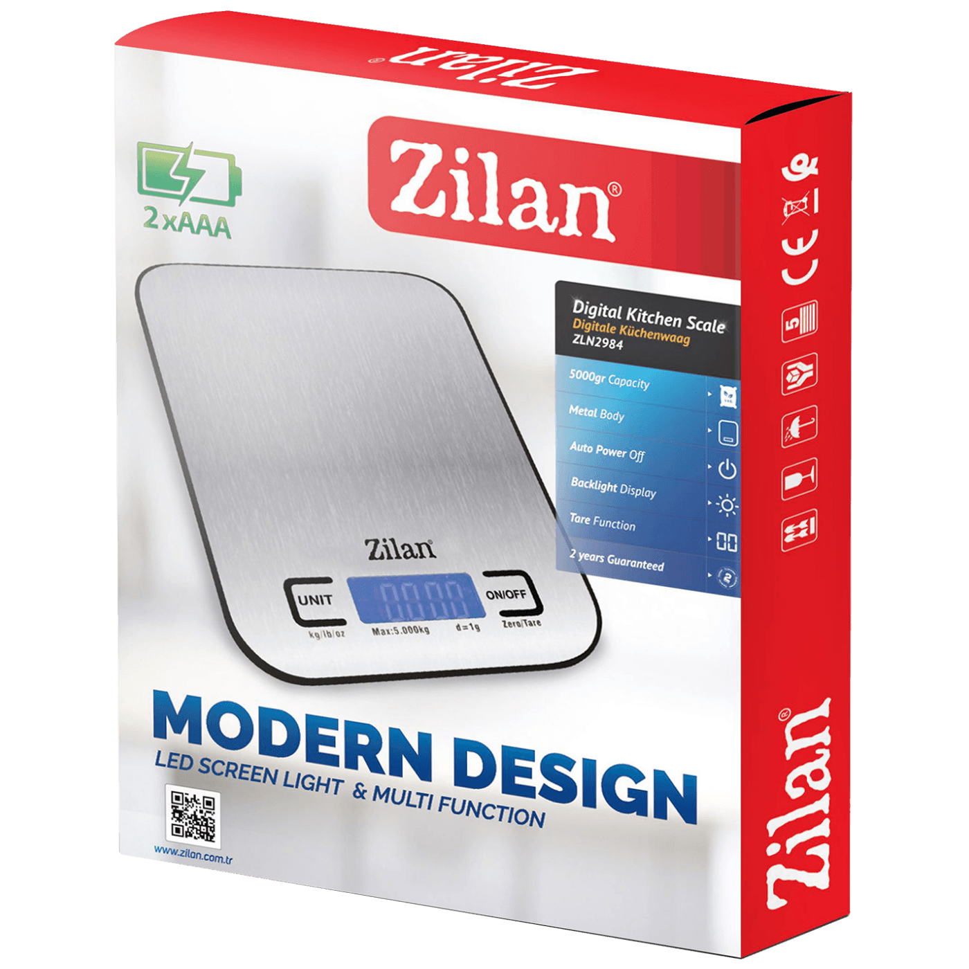 Zilan Vaga kuhinjska, do 5 kg., INOX - ZLN2984-1
