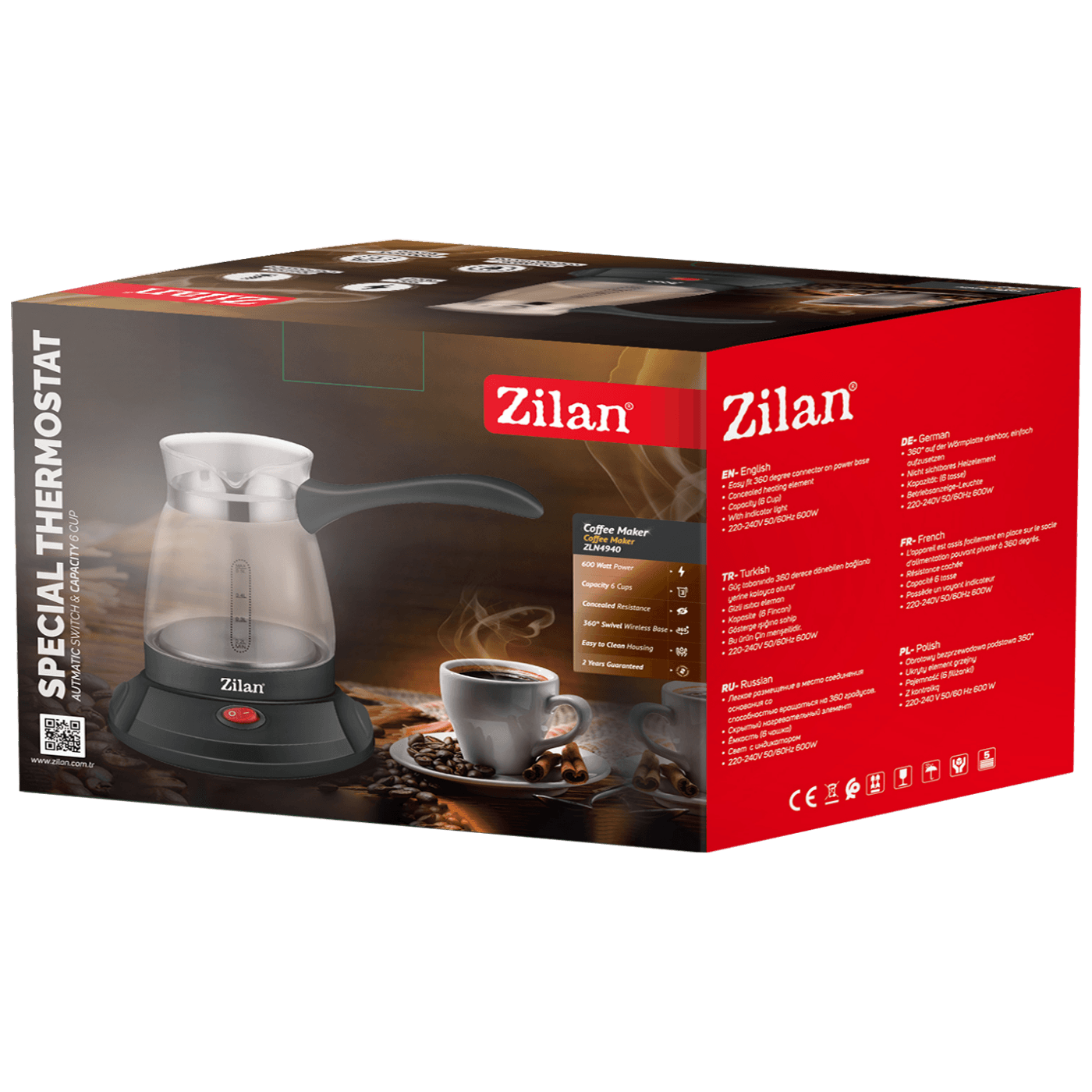 Zilan Kuhalo za kavu, 600W - ZLN4940-1
