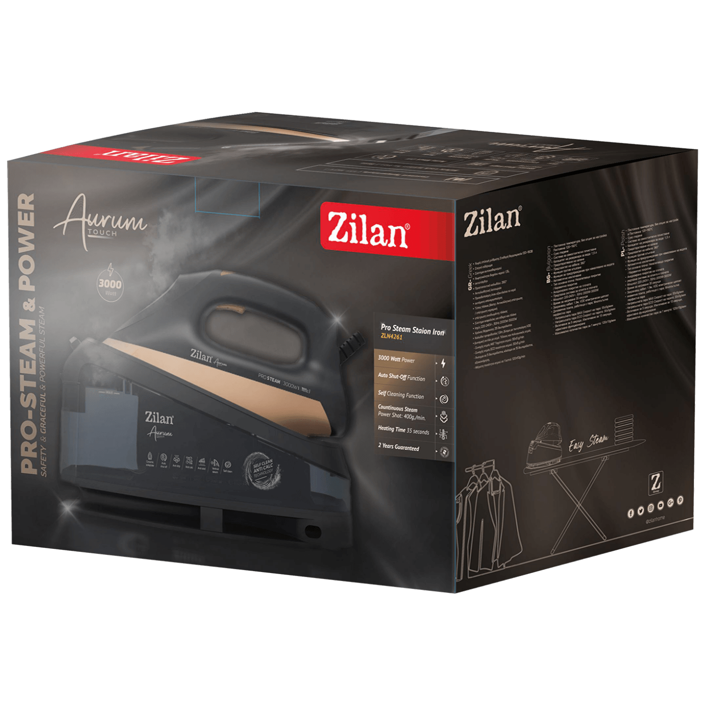 Glačalo na paru sa parnom postajom ZILAN Aurum Touch - ZLN4261-1