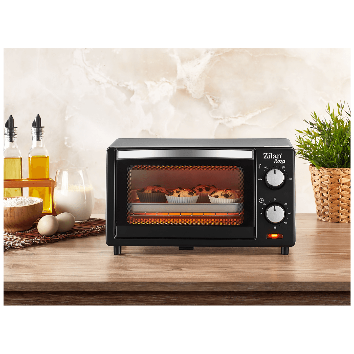 Zilan Mini pećnica, zapremina 9 l, 800 W crna - ZLN4328-5
