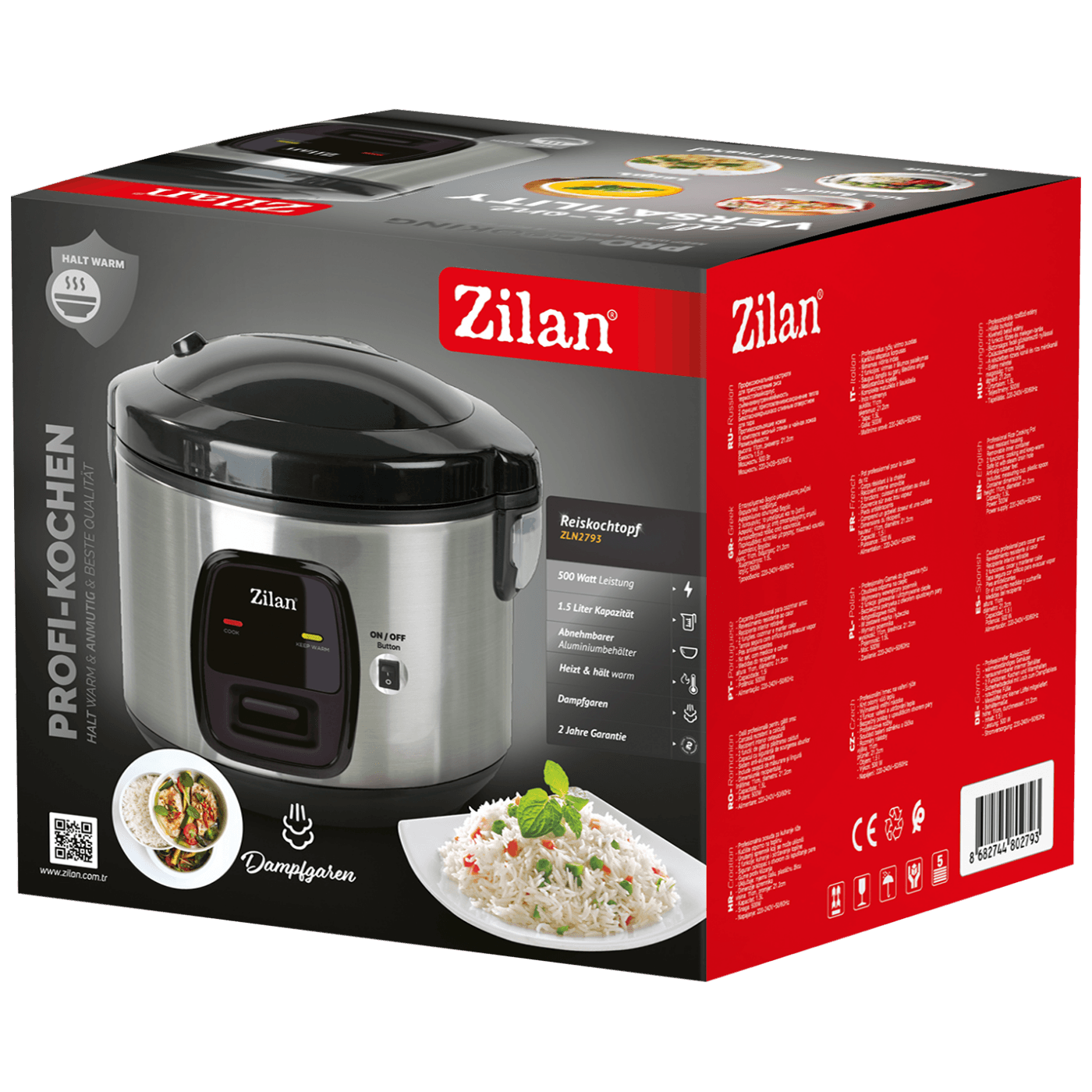 Zilan Lonac za kuhanje riže, 1,5lit., 500W - ZLN2793-3