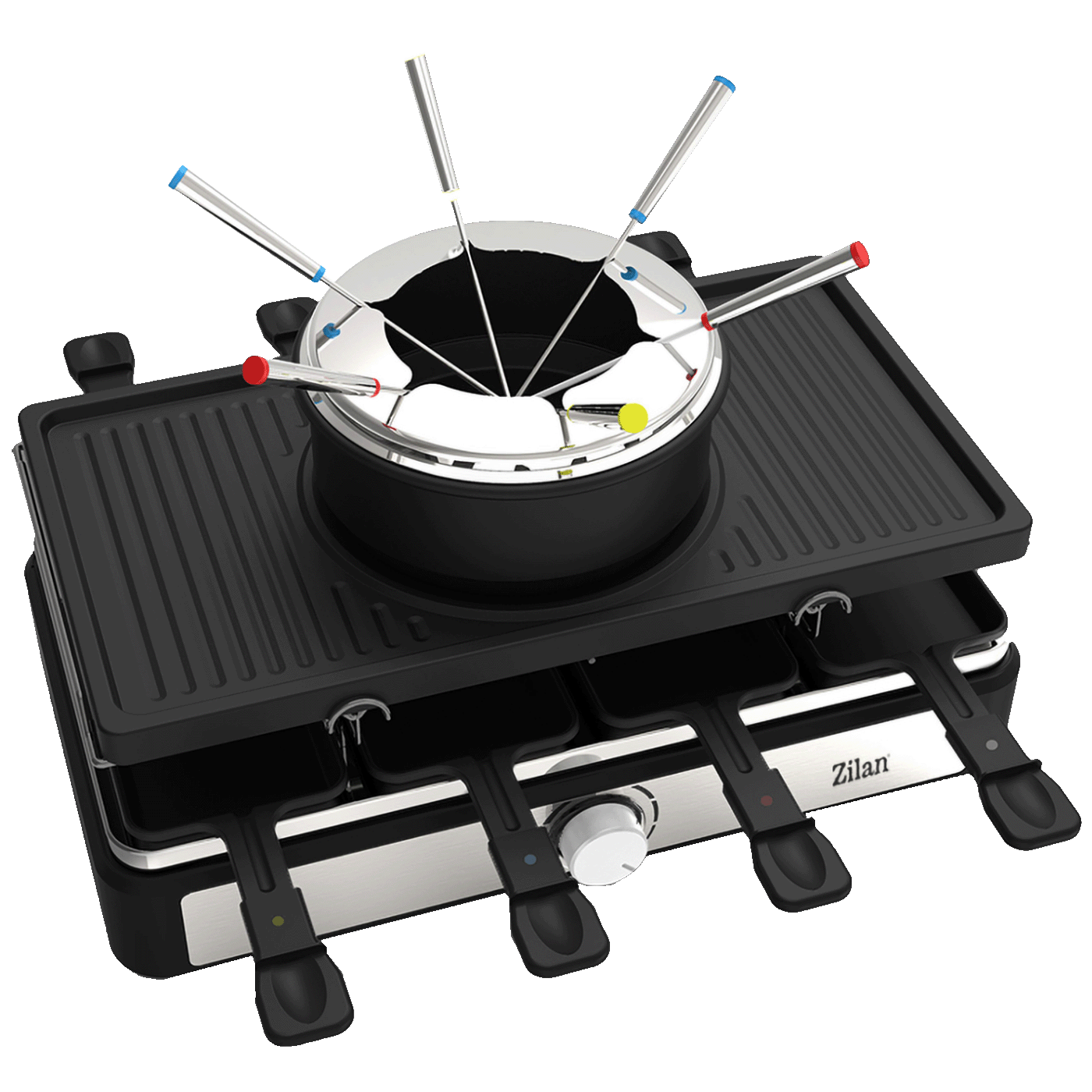 Zilan Električni Roštilj / Raclette / Fondue od sira, 3u1, 1400W - ZLN8856-0